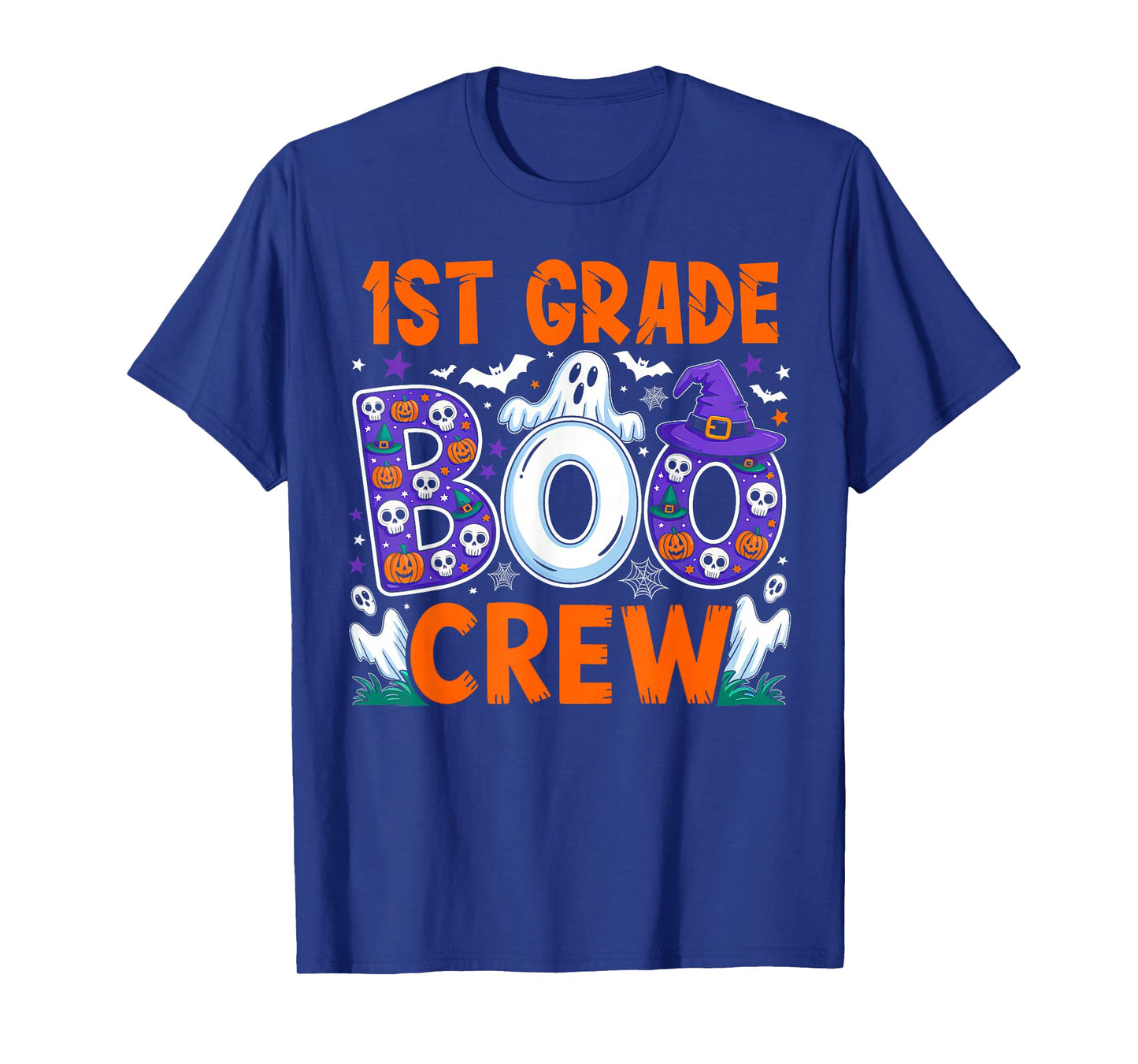 1st Grade Boo Crew First Grade Teacher Kids Happy Halloween T-Shirt