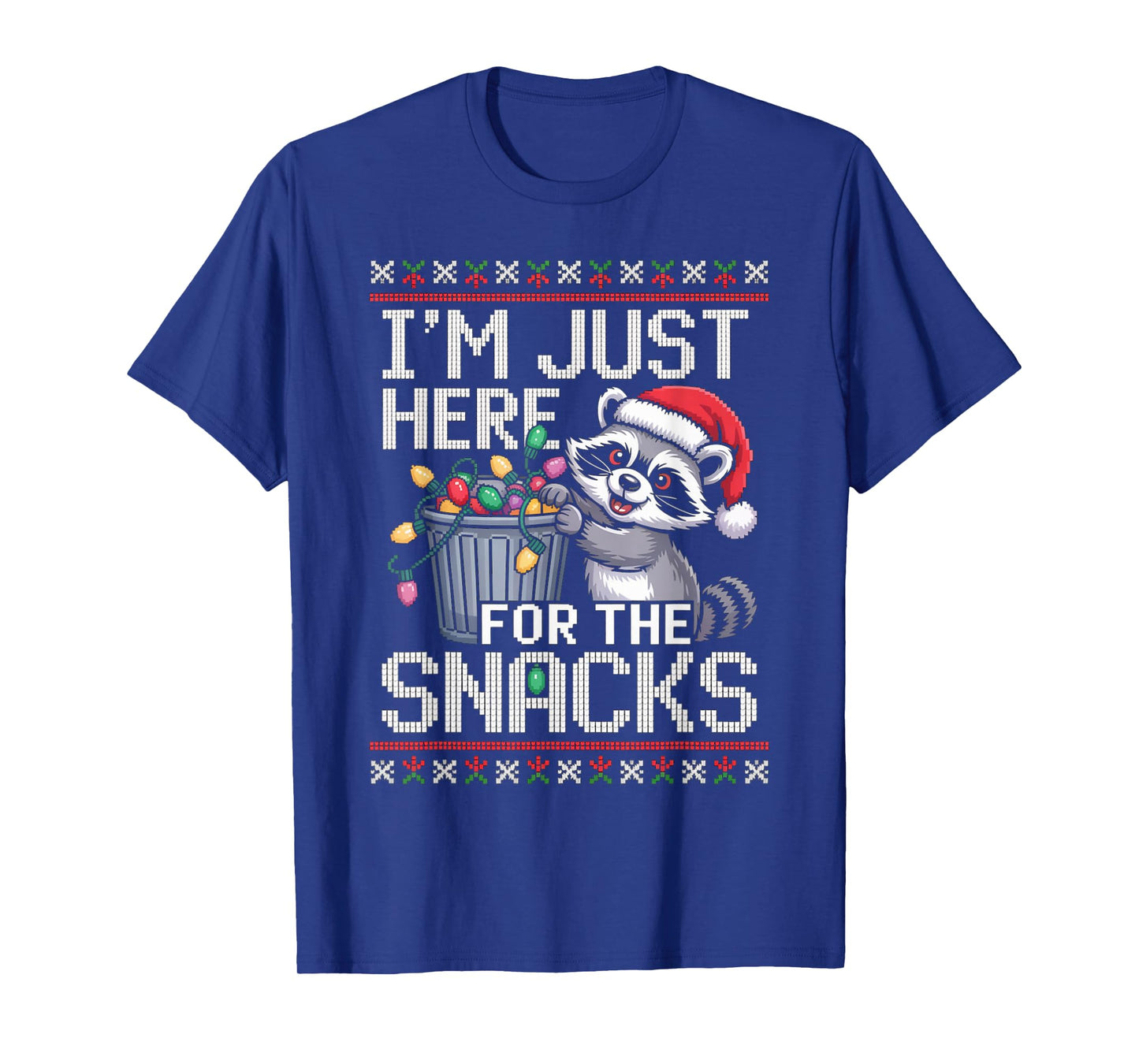 I’m Just Here for The Snacks Raccoon Christmas Ugly Sweater T-Shirt