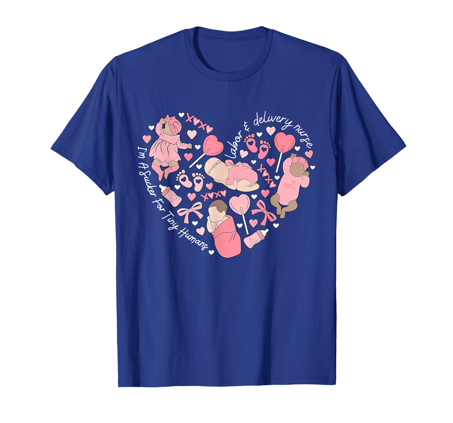 Heart Cute Baby Labor & Delivery Nurse Valentine Day MBU T-Shirt