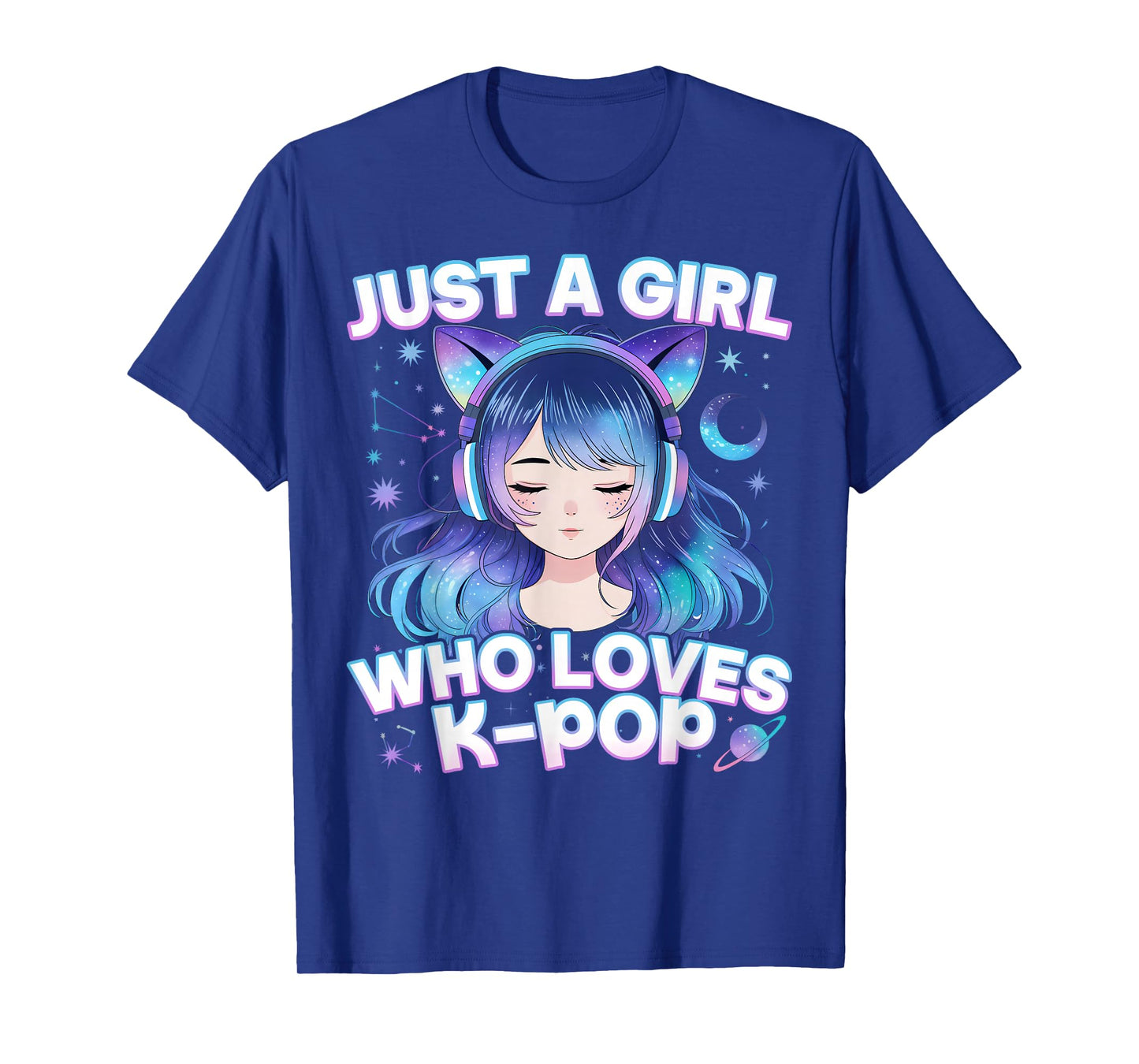 Just A Girl Who Loves K-Pop Cute Listening Kpop Music Lovers T-Shirt