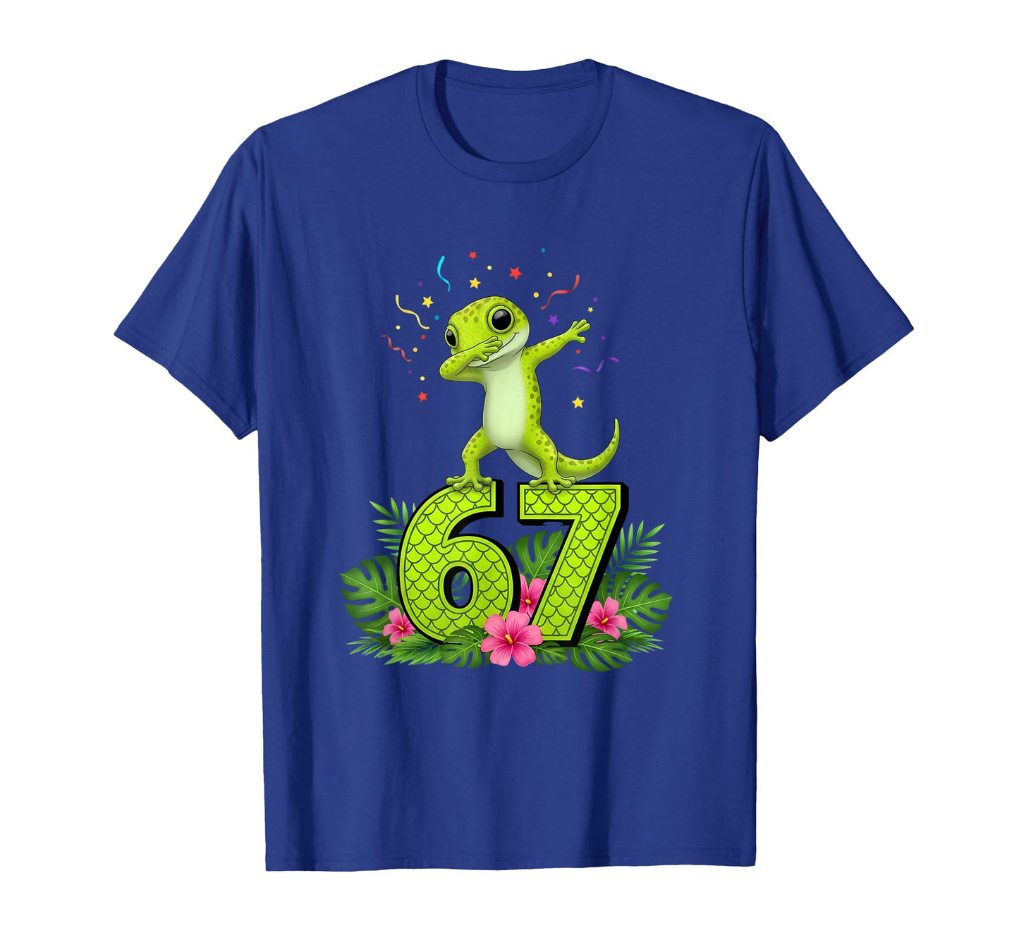 Six Seven Meme Dabbing Baby Gecko 67 Funny Gen Z Apha T-Shirt