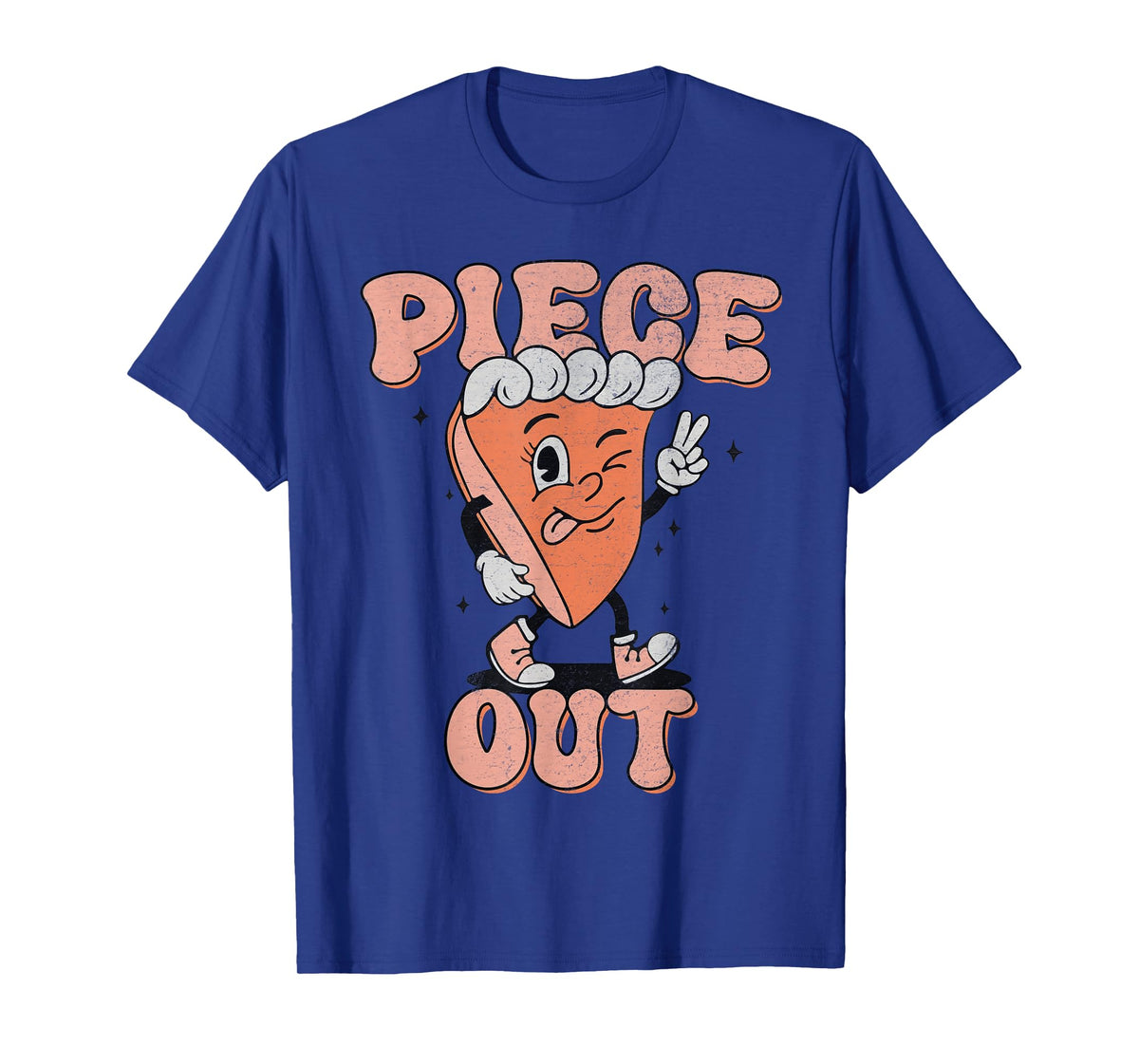 Piece Out Pumpkin Pie Retro Thanksgiving Fall Vibes Groovy T-Shirt