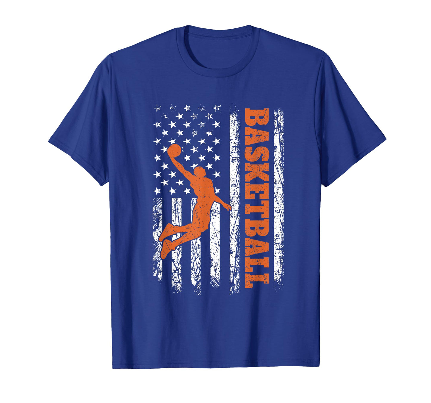 Patriotic Basketball Player US Flag Basketball Coach T-Shirt