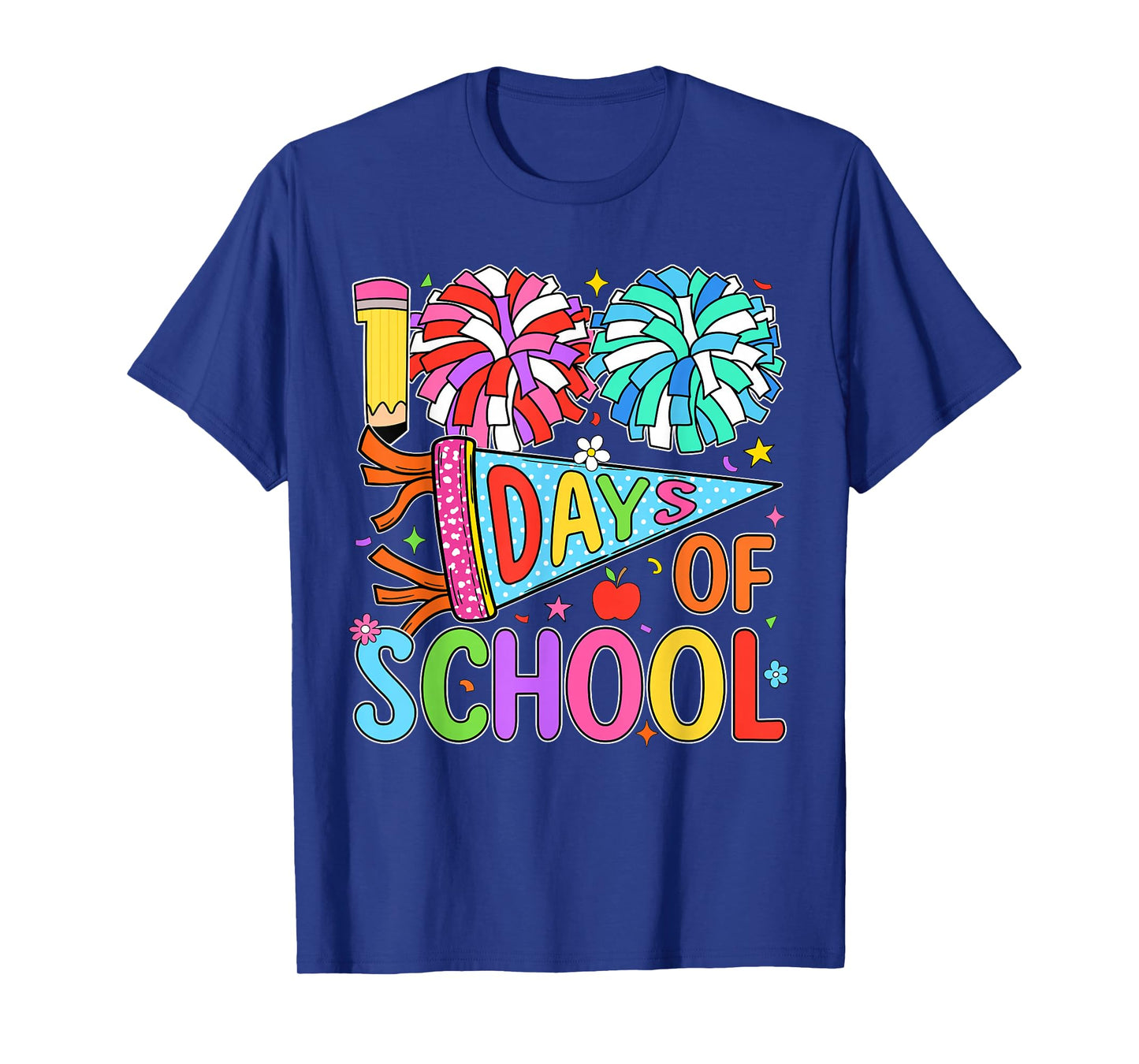 Preppy 100 Days of School 100 Days Smarter Boys Girls Kids T-Shirt