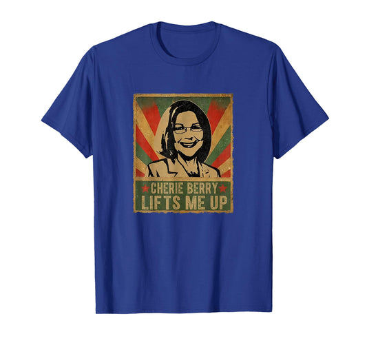 Lifts Me Up Elevator Pun Retro Sunset Portrait T-Shirt