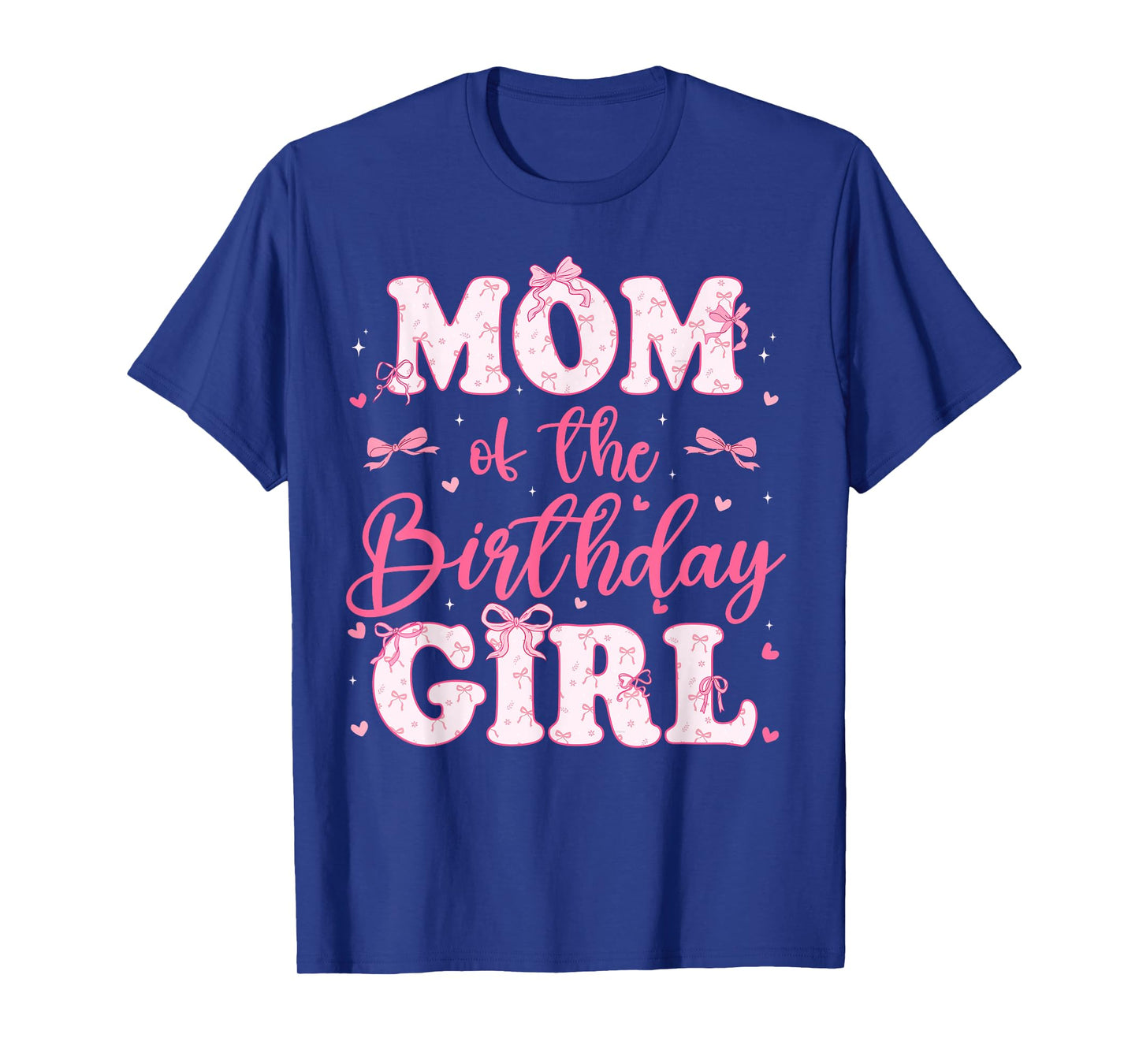 Mom Of The Birthday Girl Coquette Bow Birthday Family T-Shirt