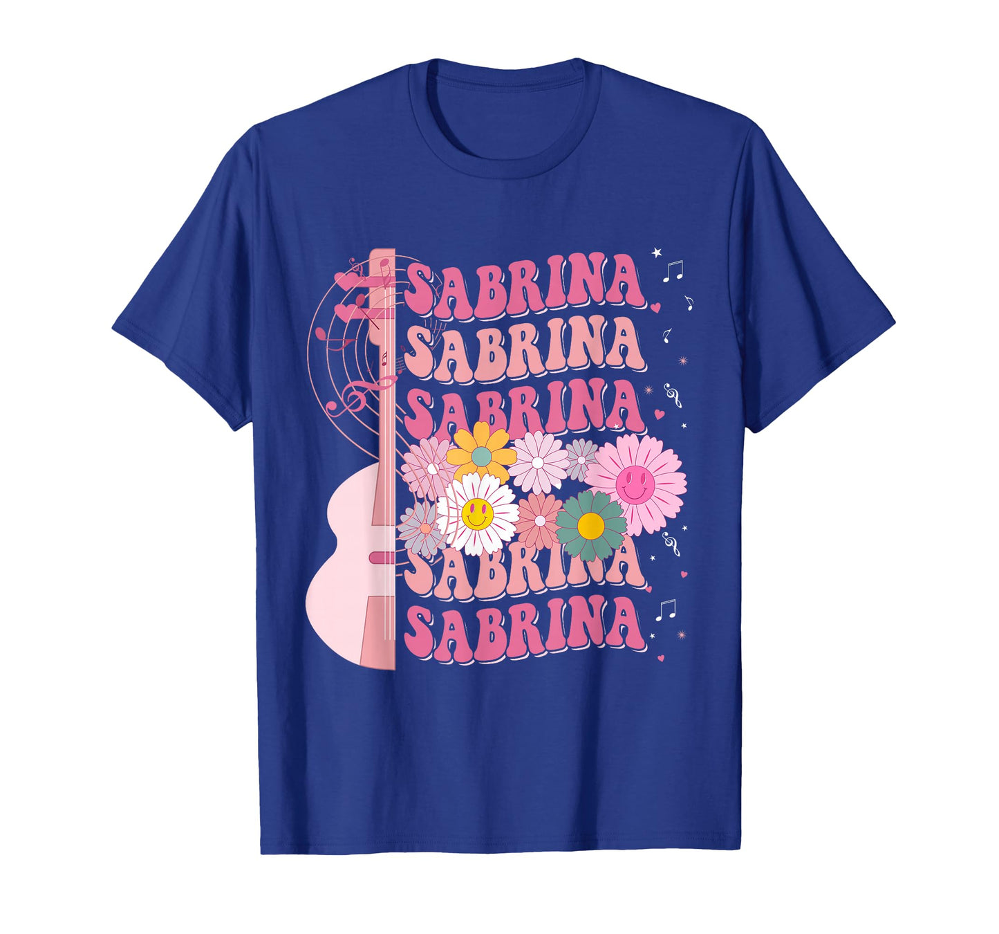 Girl Retro Sabrina Groovy Flower Name Personalized 80's T-Shirt