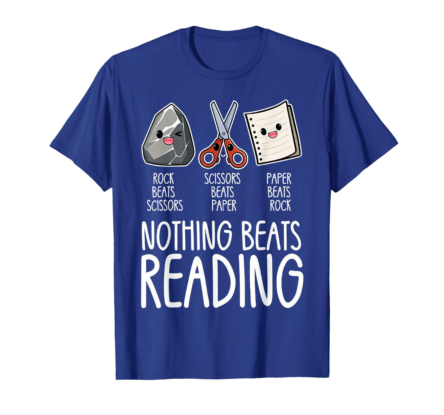Rock Paper Scissors Vintage Nothing Beats Reading Hand Game T-Shirt