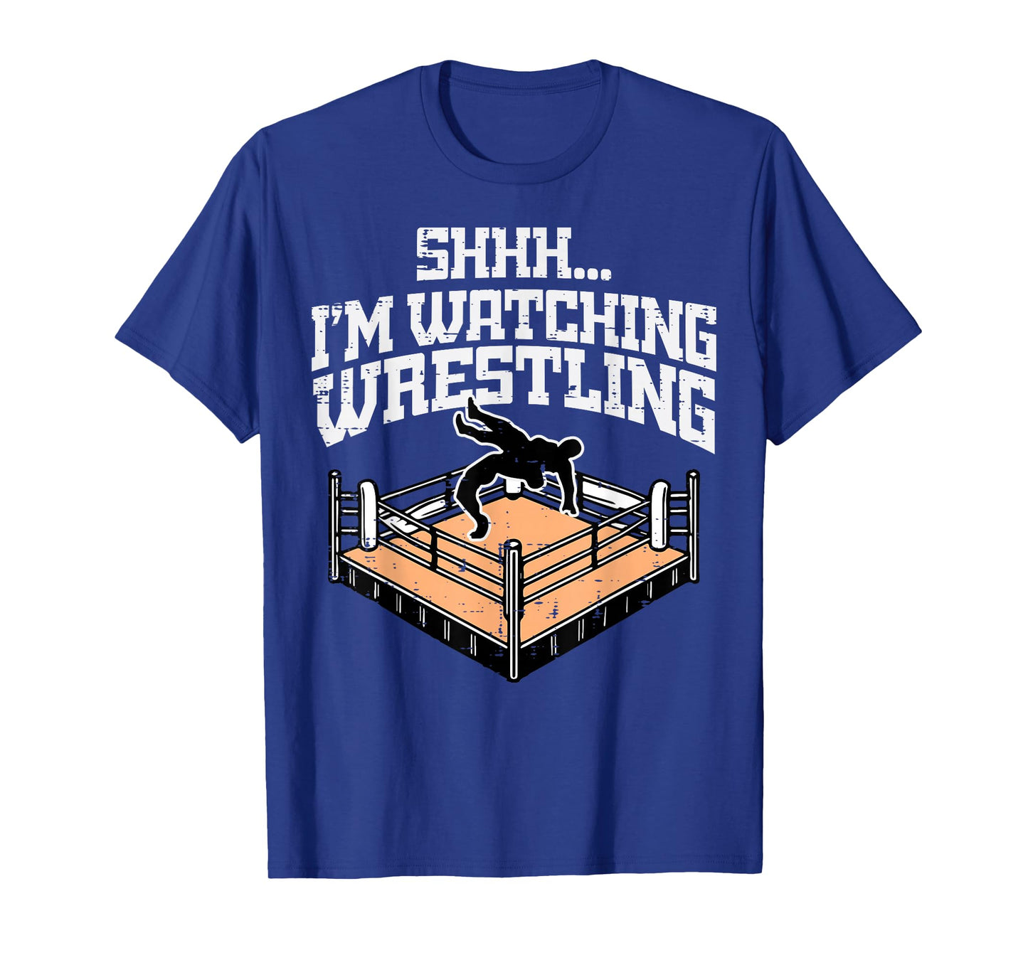 Shhh Im Watching Wrestling Funny Wrestler Fan Men Boys Kids T-Shirt