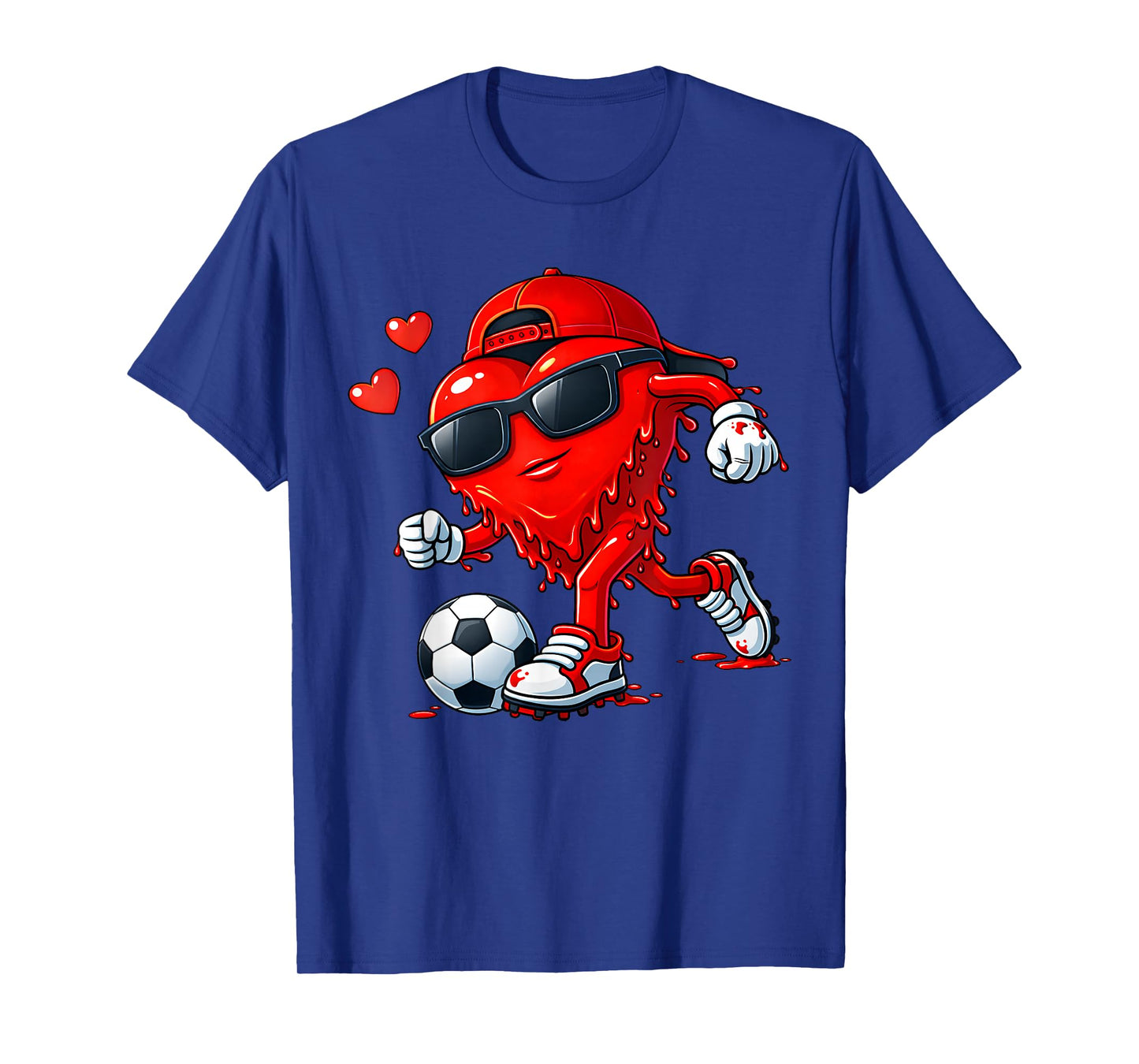 Valentine Soccer Heart Drip Sport Love Valentines Day Boys T-Shirt
