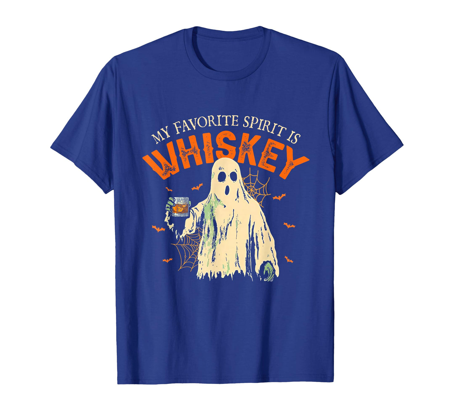 My Favorite Spirit Is Whiskey Funny Ghost Halloween Costume T-Shirt
