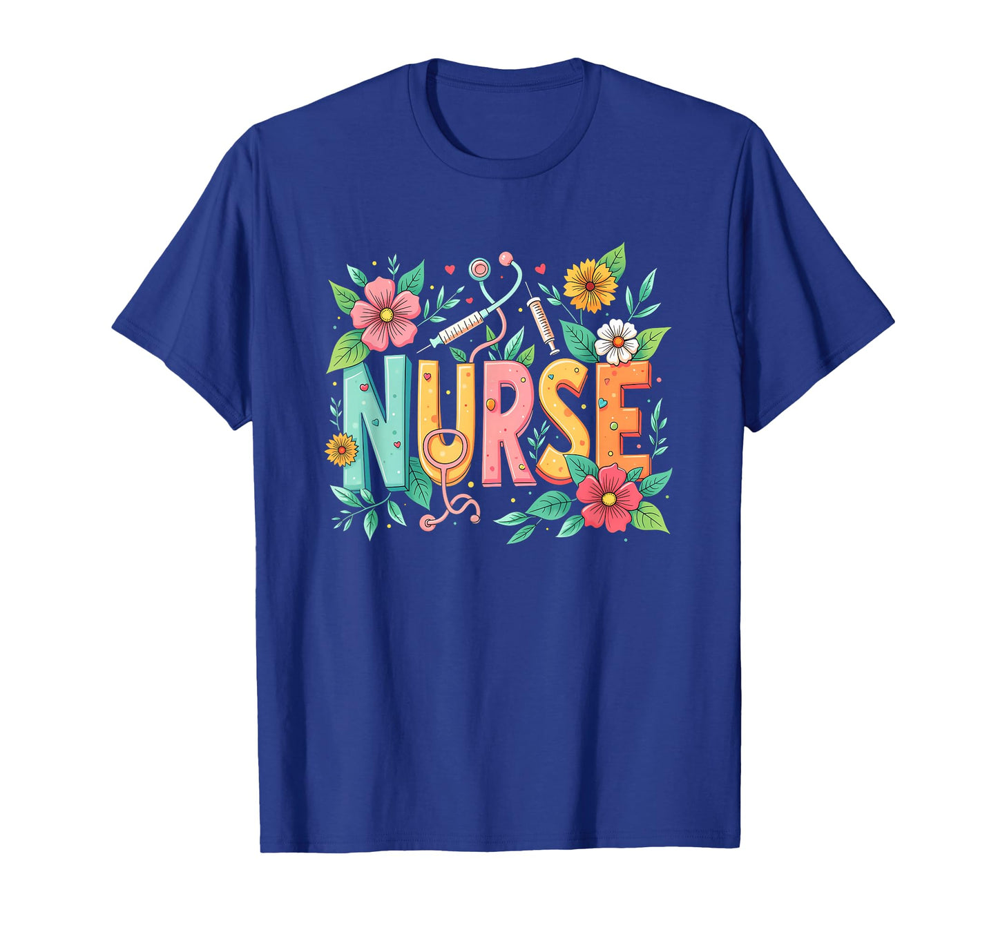 Cute Retro Groovy Nurse Flower Nursing 0CT9JL T-Shirt