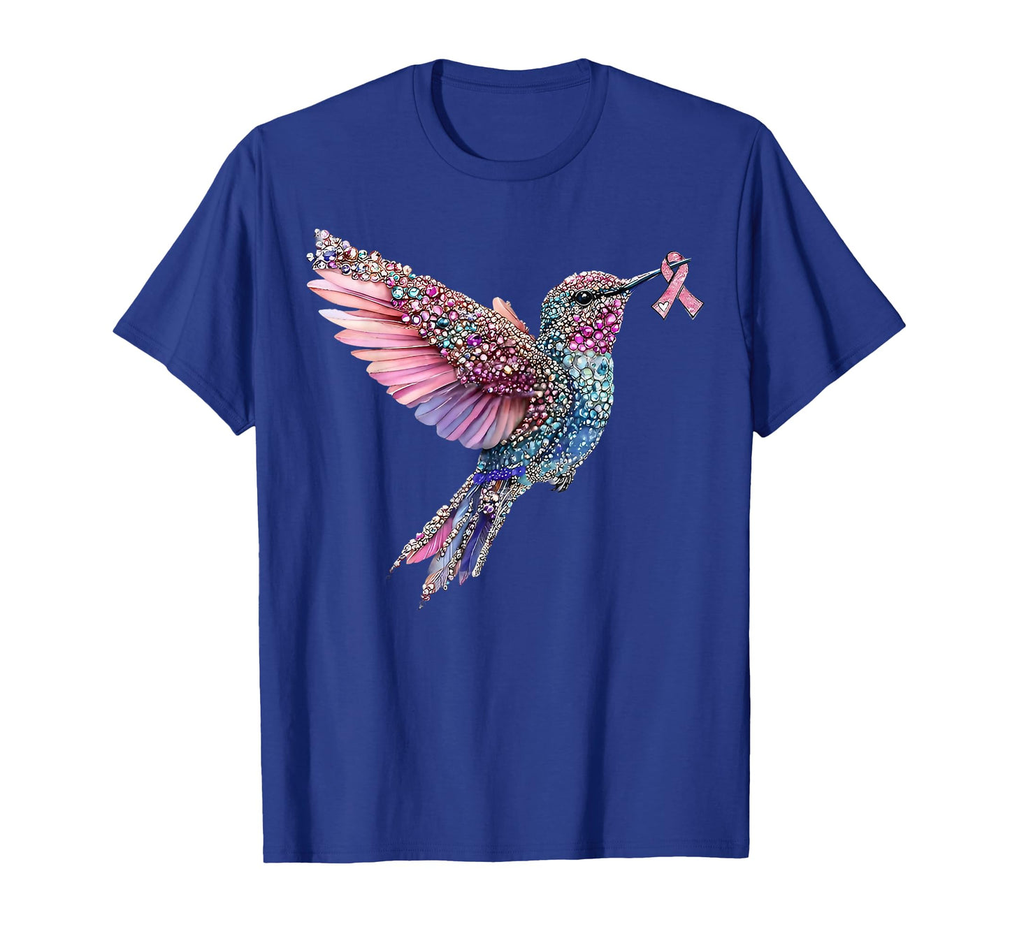 Hummingbird Pink Ribbon Breast Cancer Awareness T-Shirt