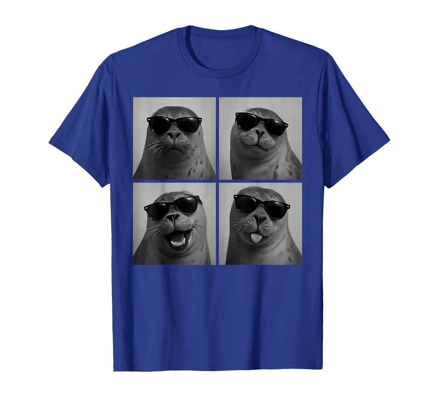 Seal Sea Lion Photobooth Seal Ocean with Sunglasses Cool T-Shirt