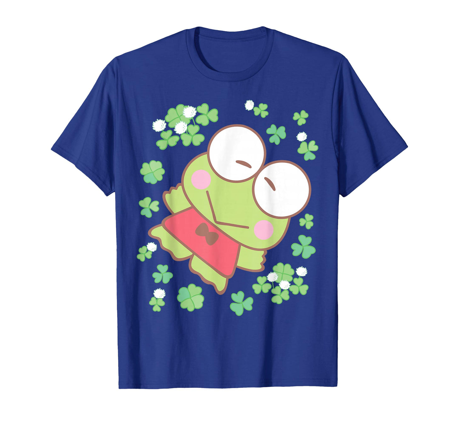 Hello Kitty St. Patrick's Day Keroppi Surrounded by Clovers T-Shirt