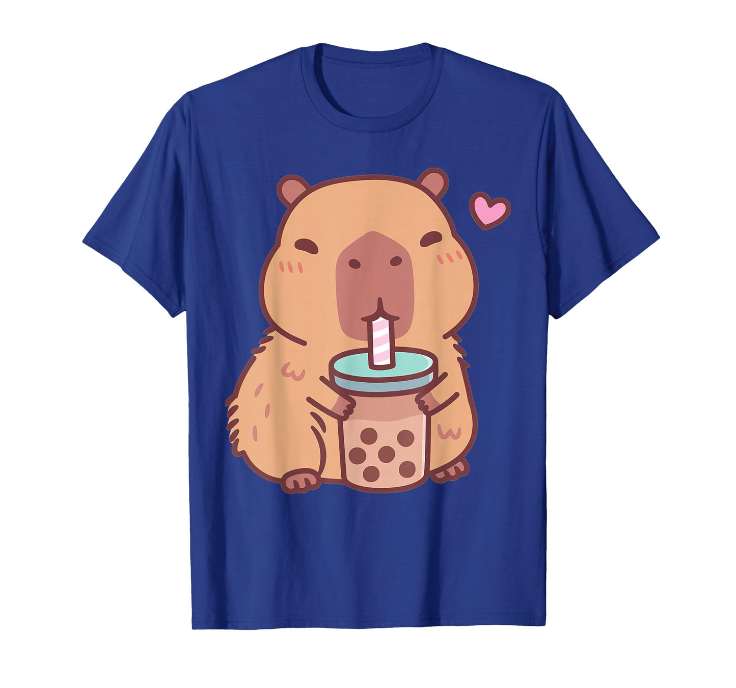 Cute Capybara Kawaii Anime Drinking Bubble Tea Lover Girls T-Shirt