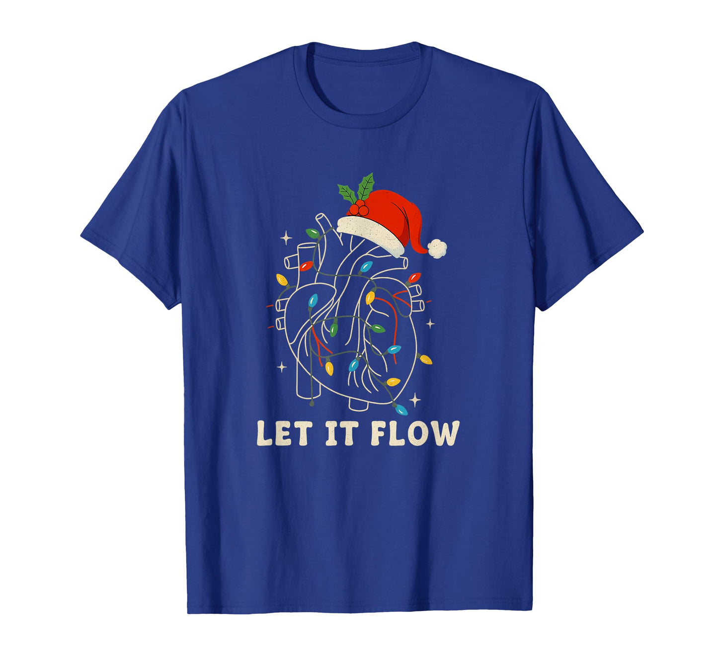 Let It Flow Funny Anatomical Heart Christmas, Medical T-Shirt