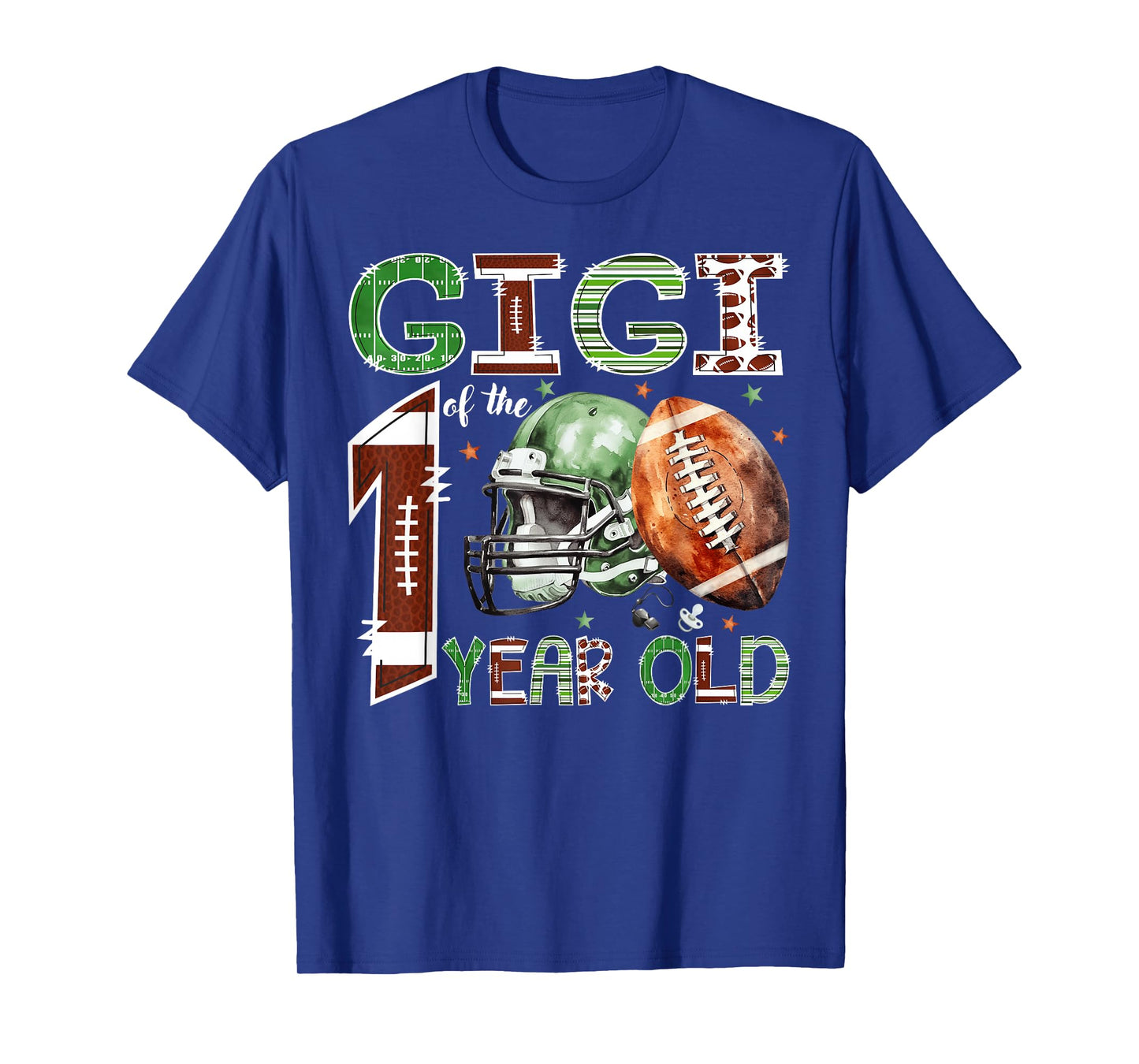 Gigi of The 1 Year Old Football Lover 1st Birthday Boy T-Shirt