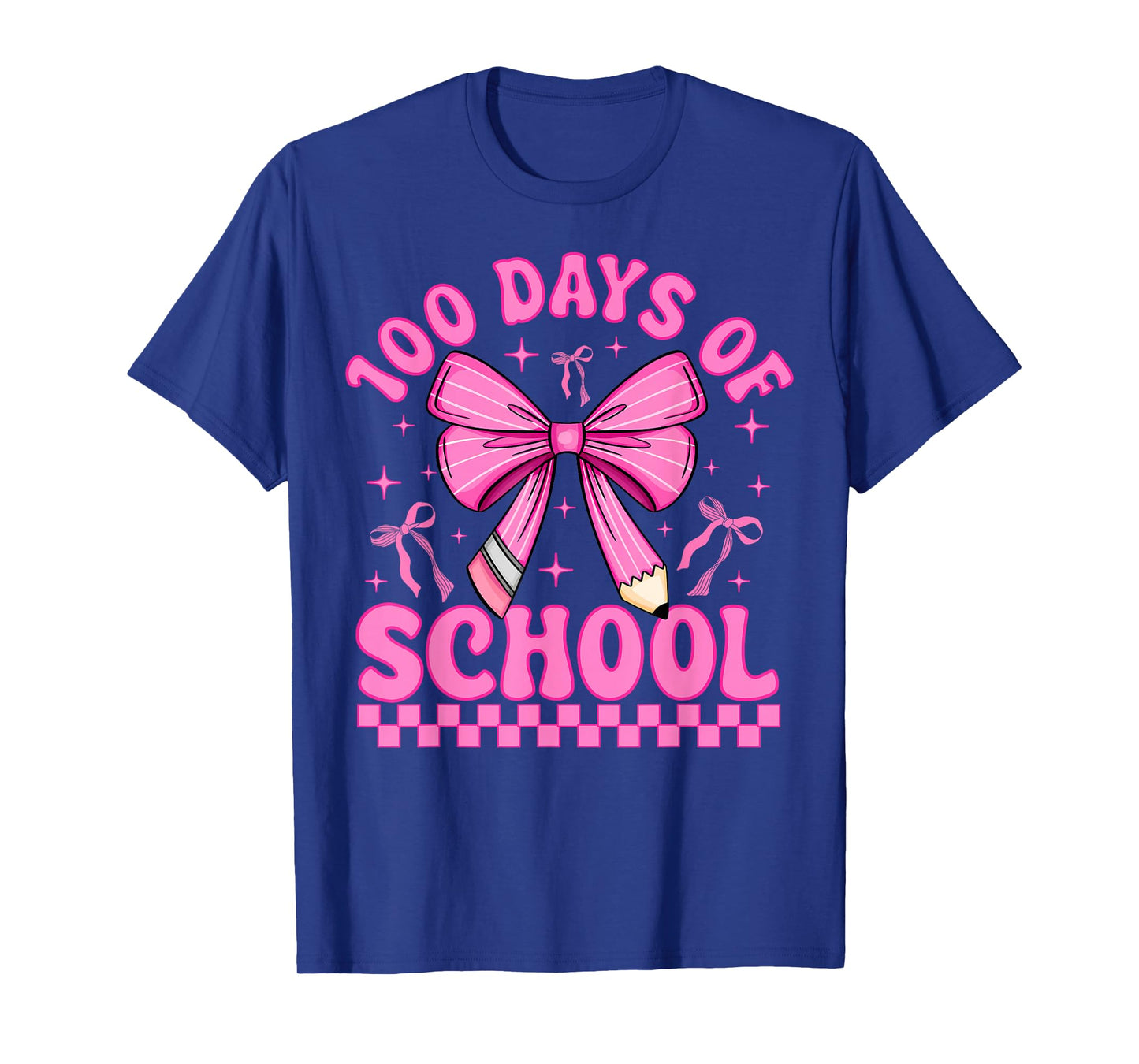 100 Days of School Girls Coquette Bow 100th Day of School T-Shirt