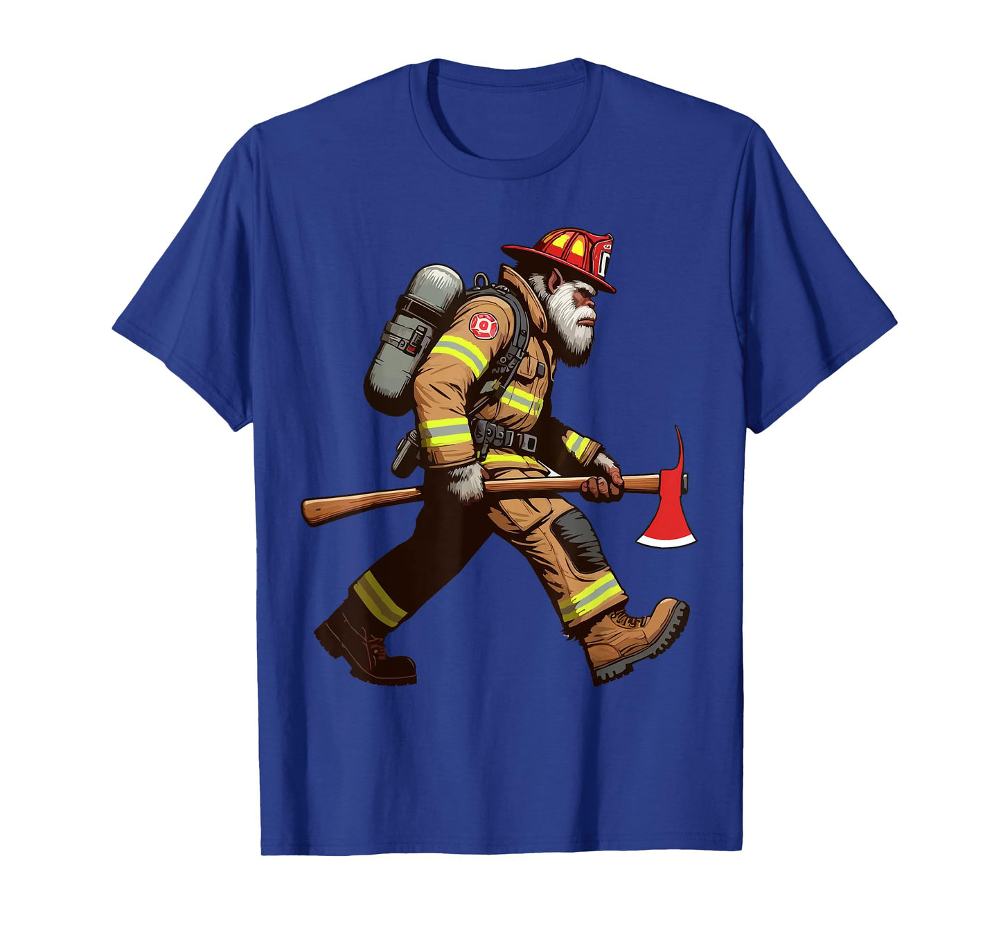 Firefighter Sasquatch Tee Big Foot Fireman Rescuer Yeti T-Shirt