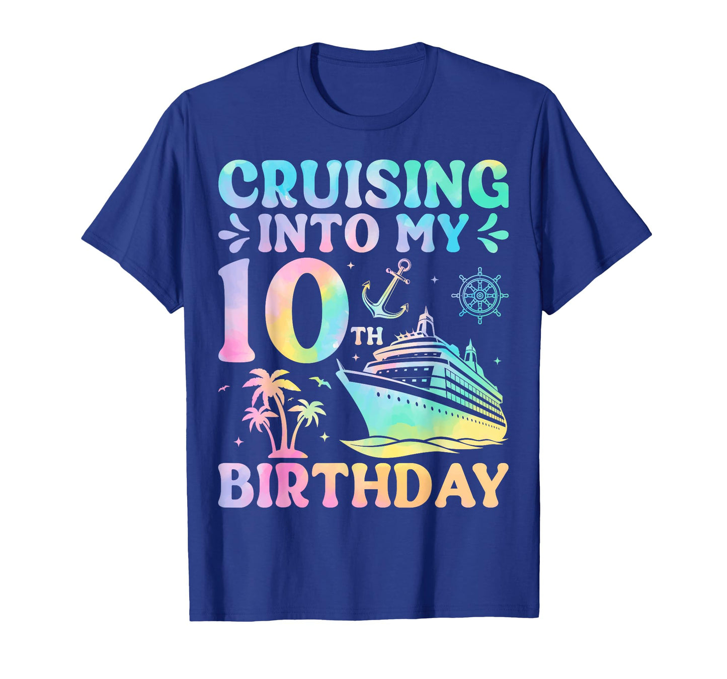 Birthday Cruise Vacation Trip Cruising Into My 10th Birthday T-Shirt