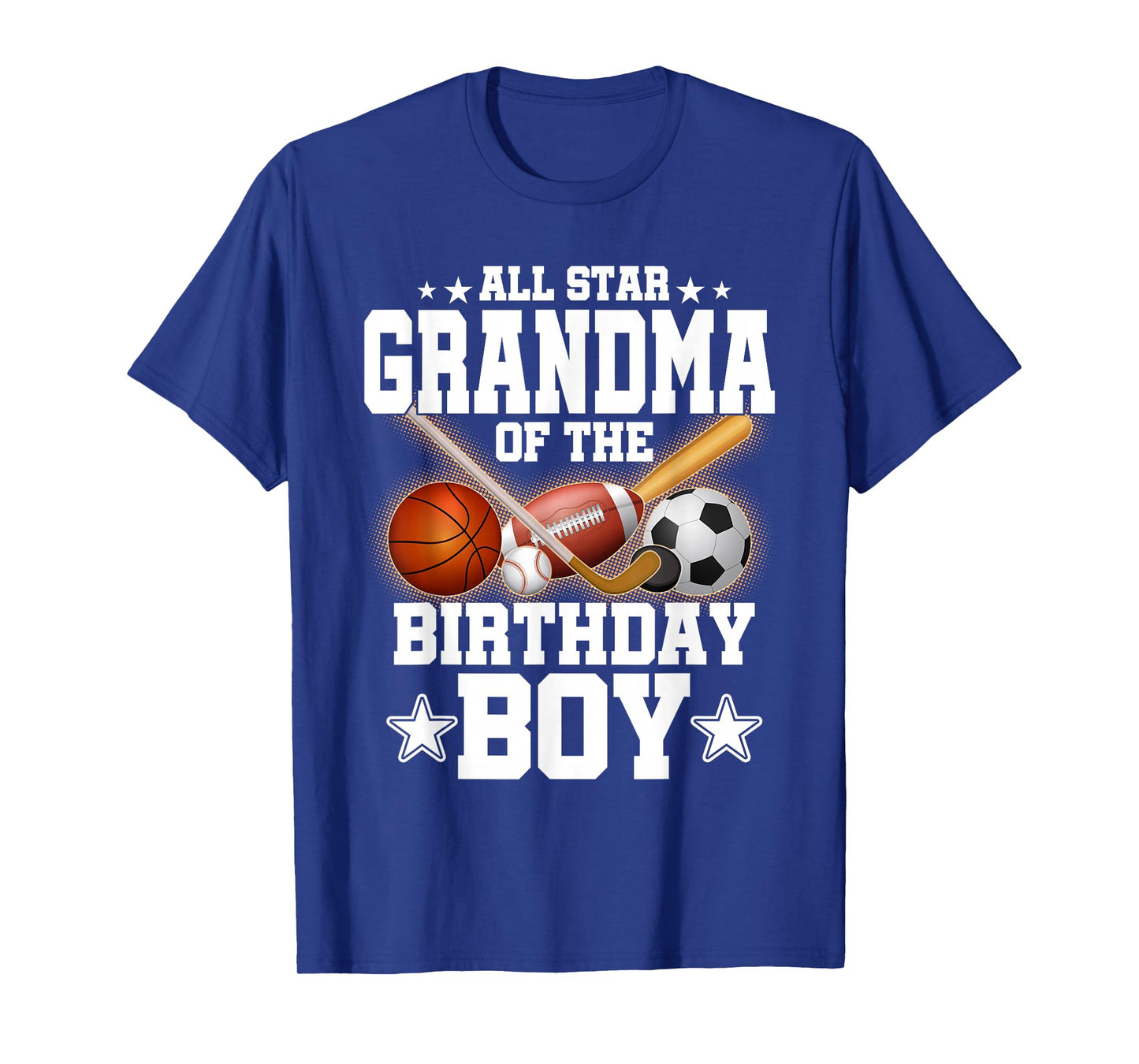 All Star Grandma of The Birthday Boy Basketball Soccer T-Shirt