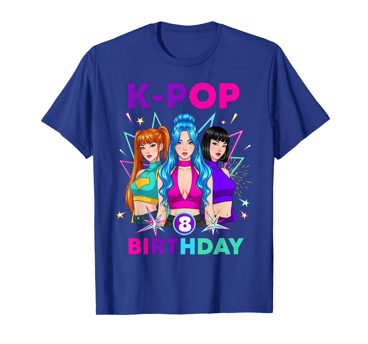 8 Years Old Birthday K Pop Kids 8th Birthday Girls K-pop T-Shirt