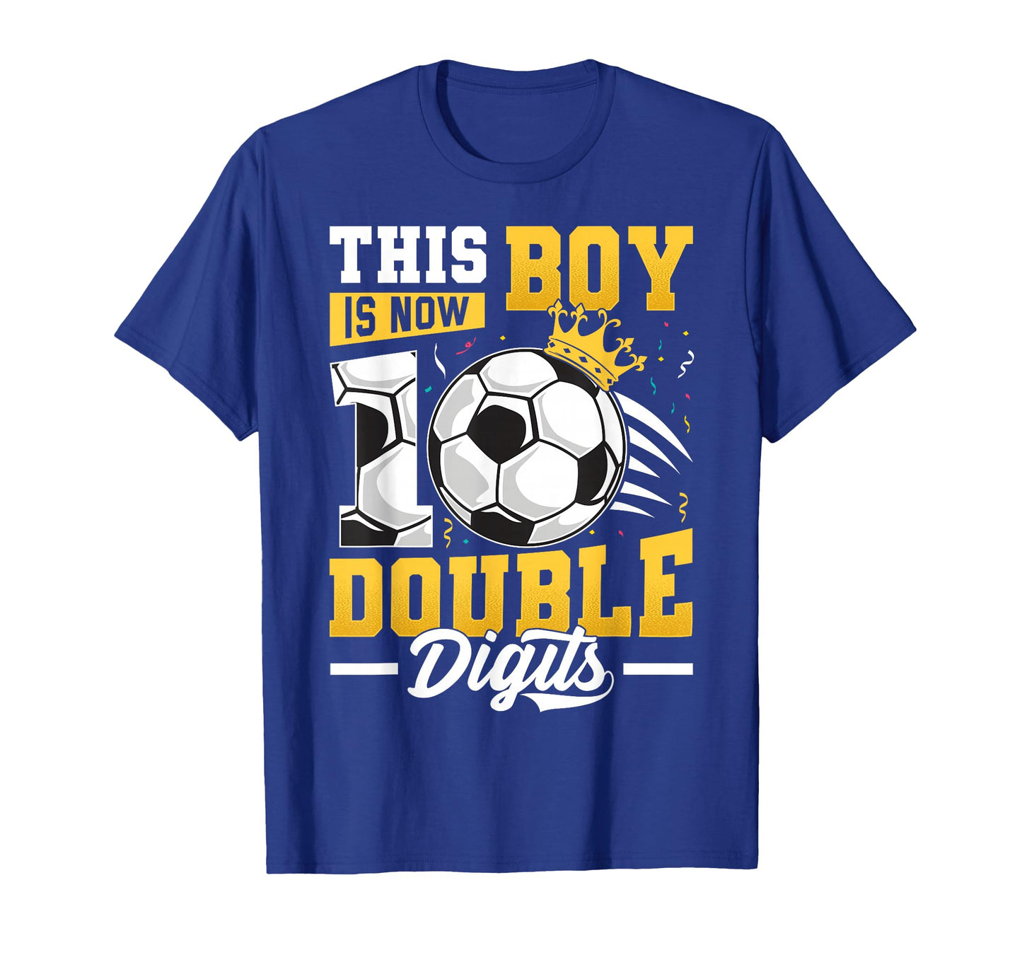 This Boy Double Digits Soccer 10 Year Old Boy Birthday T-Shirt