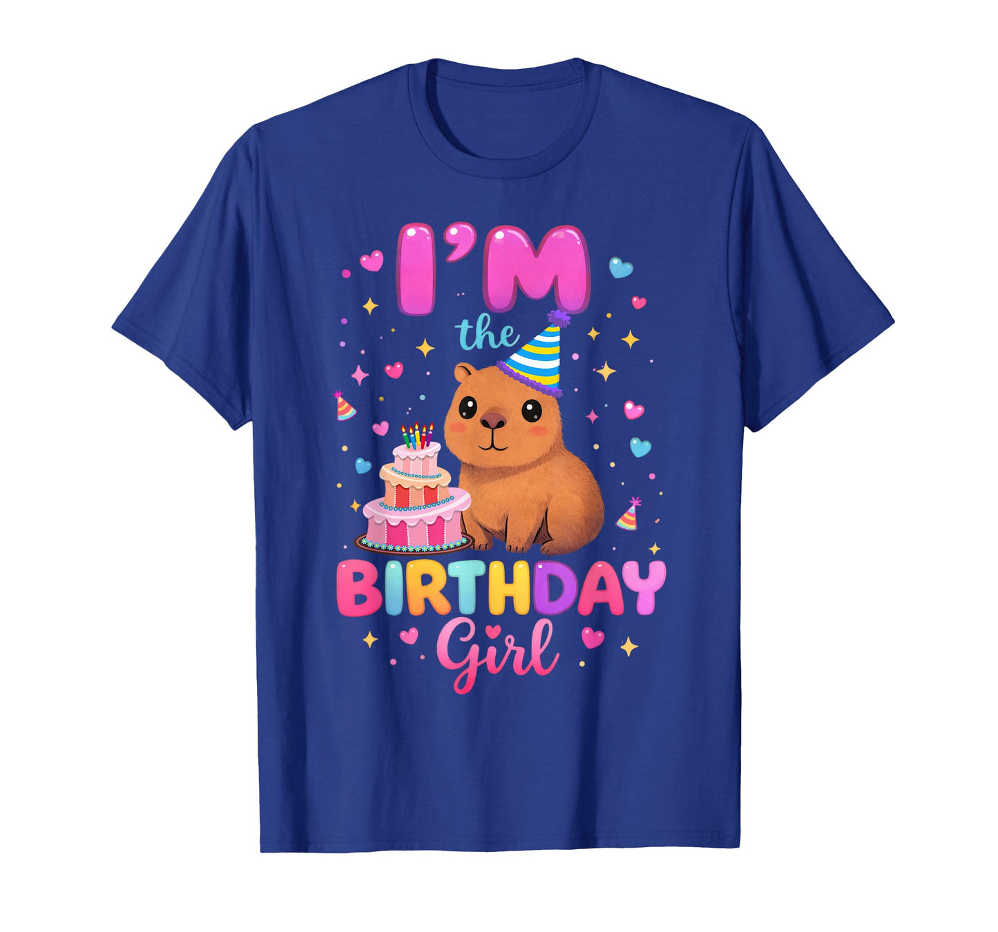 Capybara I'm The Birthday Girl Cute Capybara Birthday Party T-Shirt