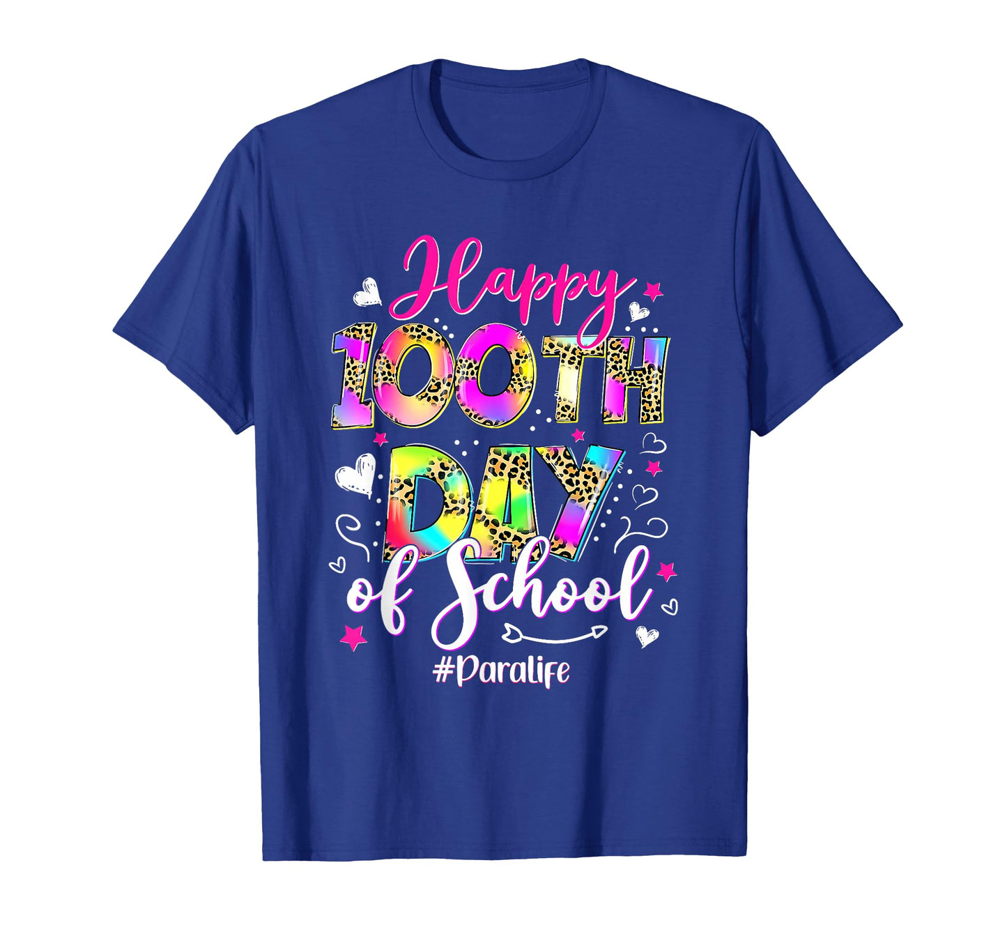 Womens Tie Dye Happy 100th Day of School para Life 100 Days T-Shirt