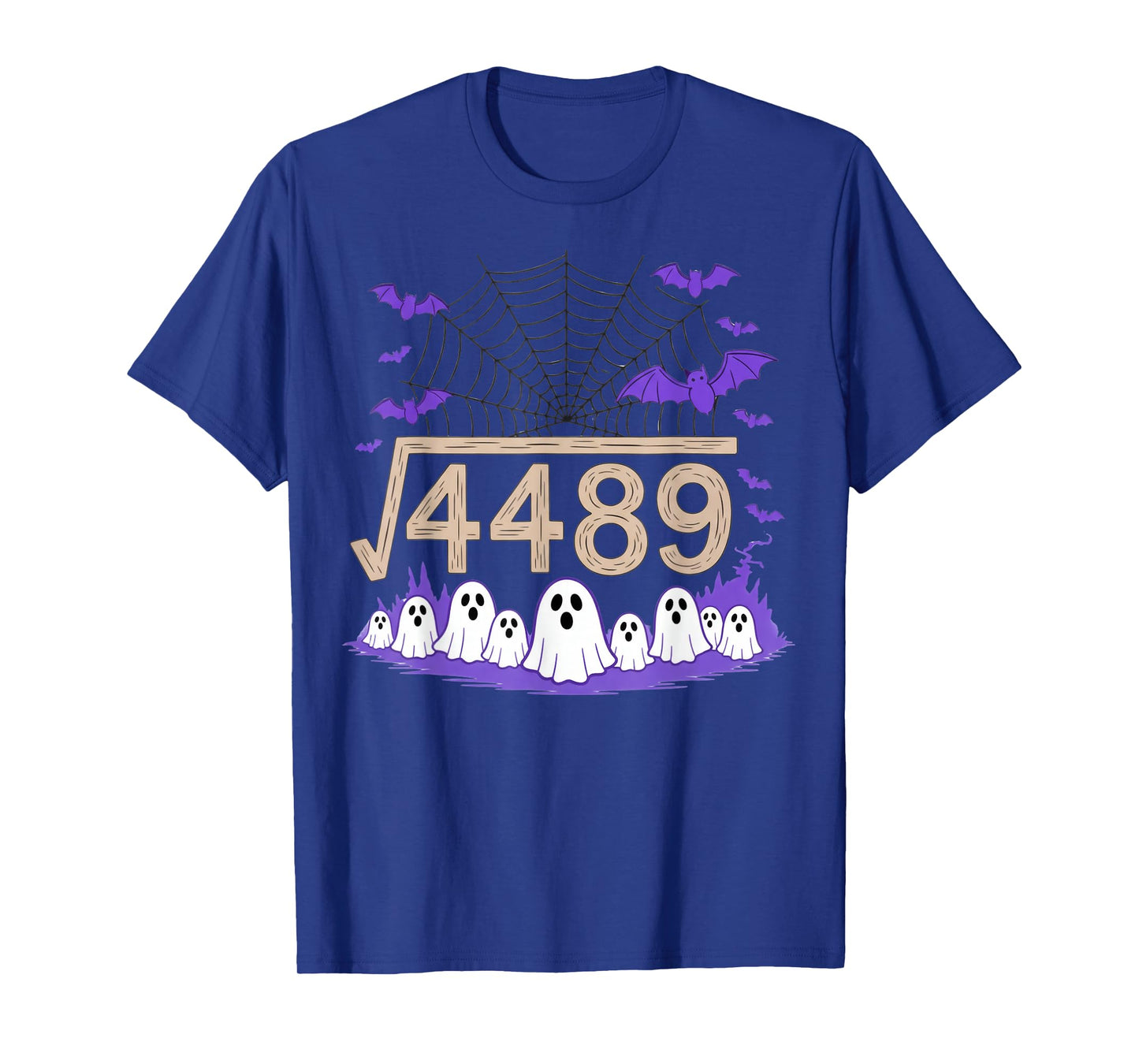 Funny 67 Meme Math Teacher 6 7 Halloween Square Root 4489 T-Shirt