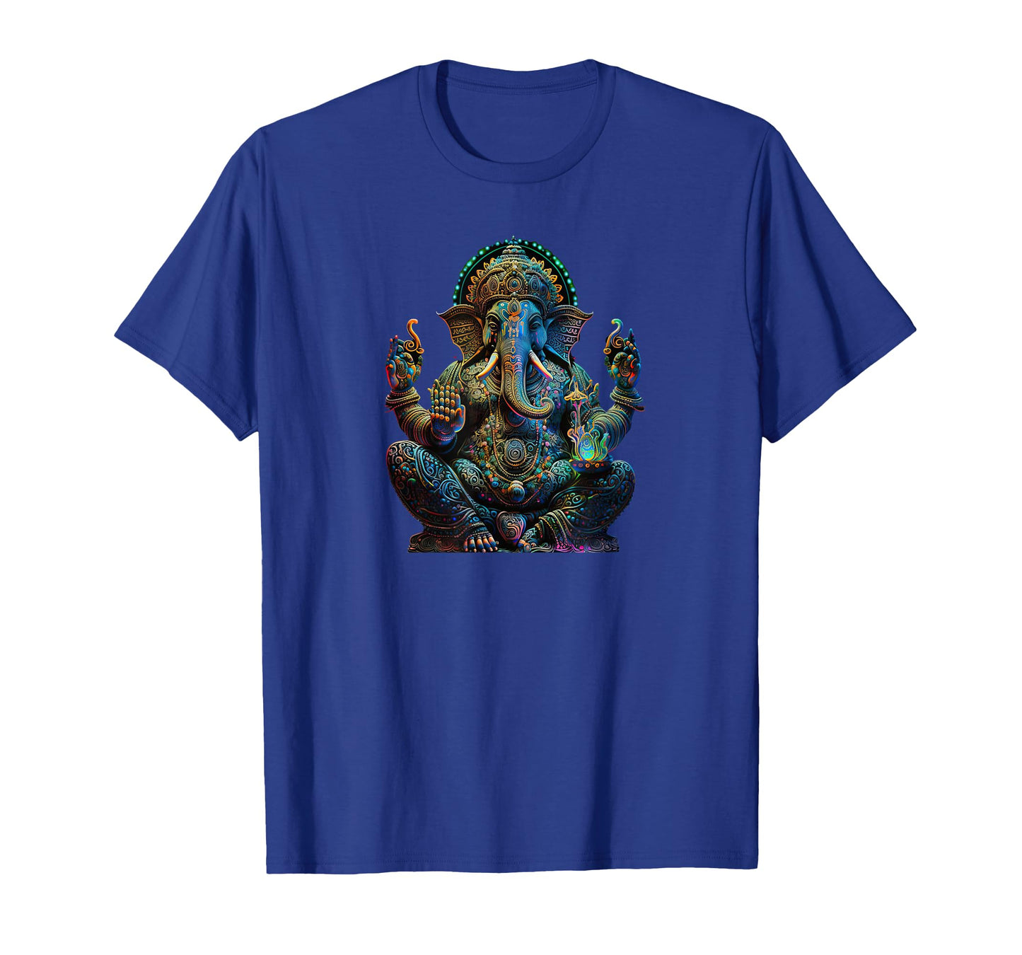 Ganesh Enlightenment Consciousness Meditation T-Shirt - Men, Unisex Children, Spiritual and Wellness Interested - Black - Small - Short Sleeve - Yoga - Spiritual Meditation - Mandala - T-Shirt