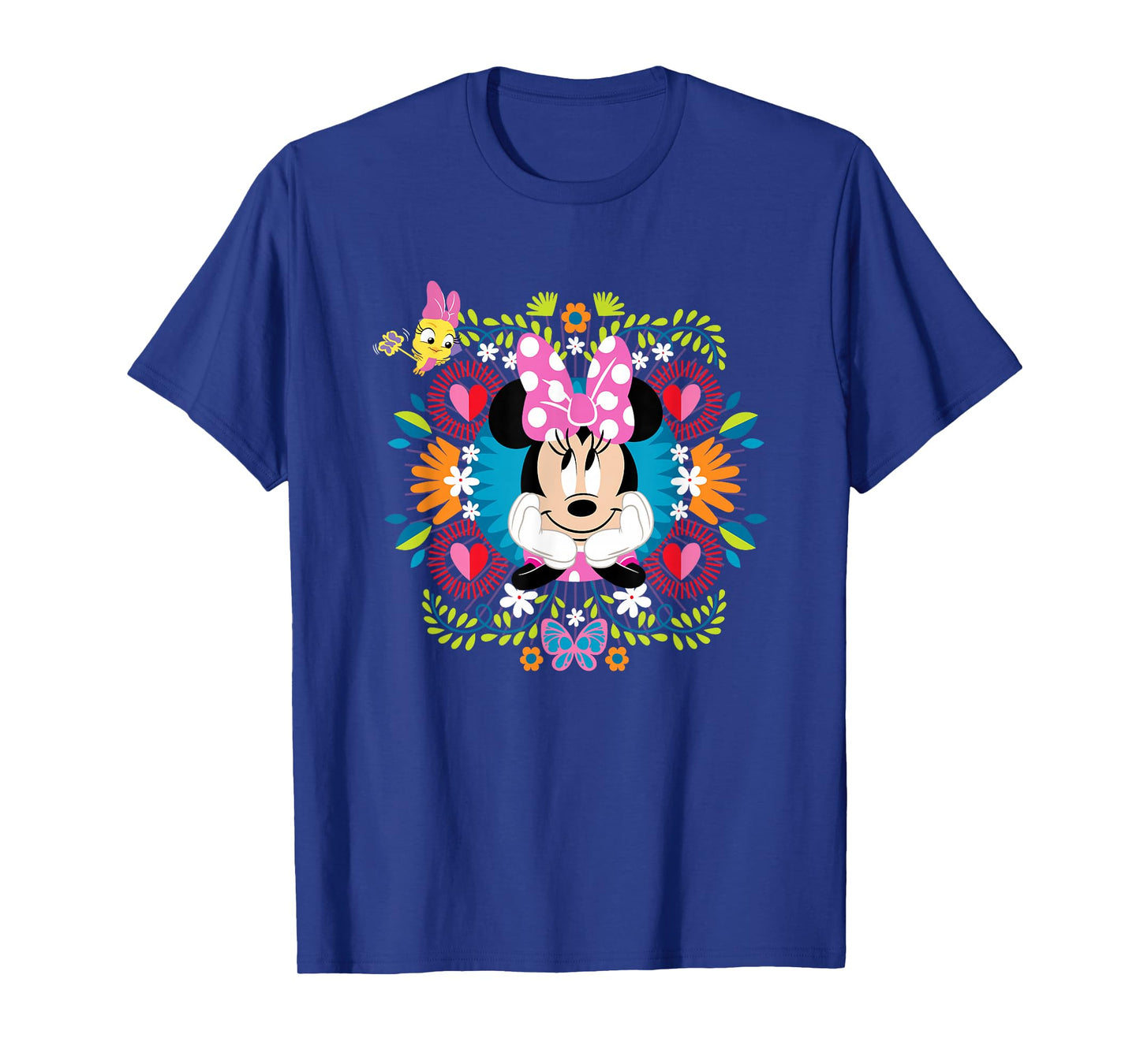 Disney Minnie Mouse Vintage Polka Dot Floral Frame T-Shirt