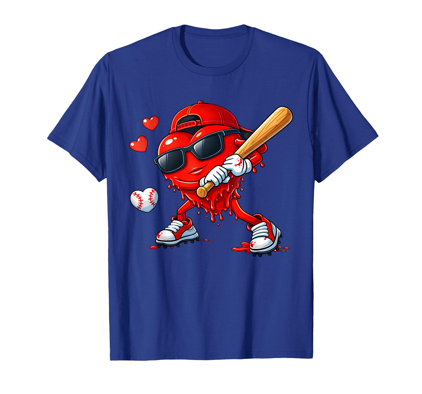 Valentine Baseball Heart Sports Love Valentines Day Boys T-Shirt