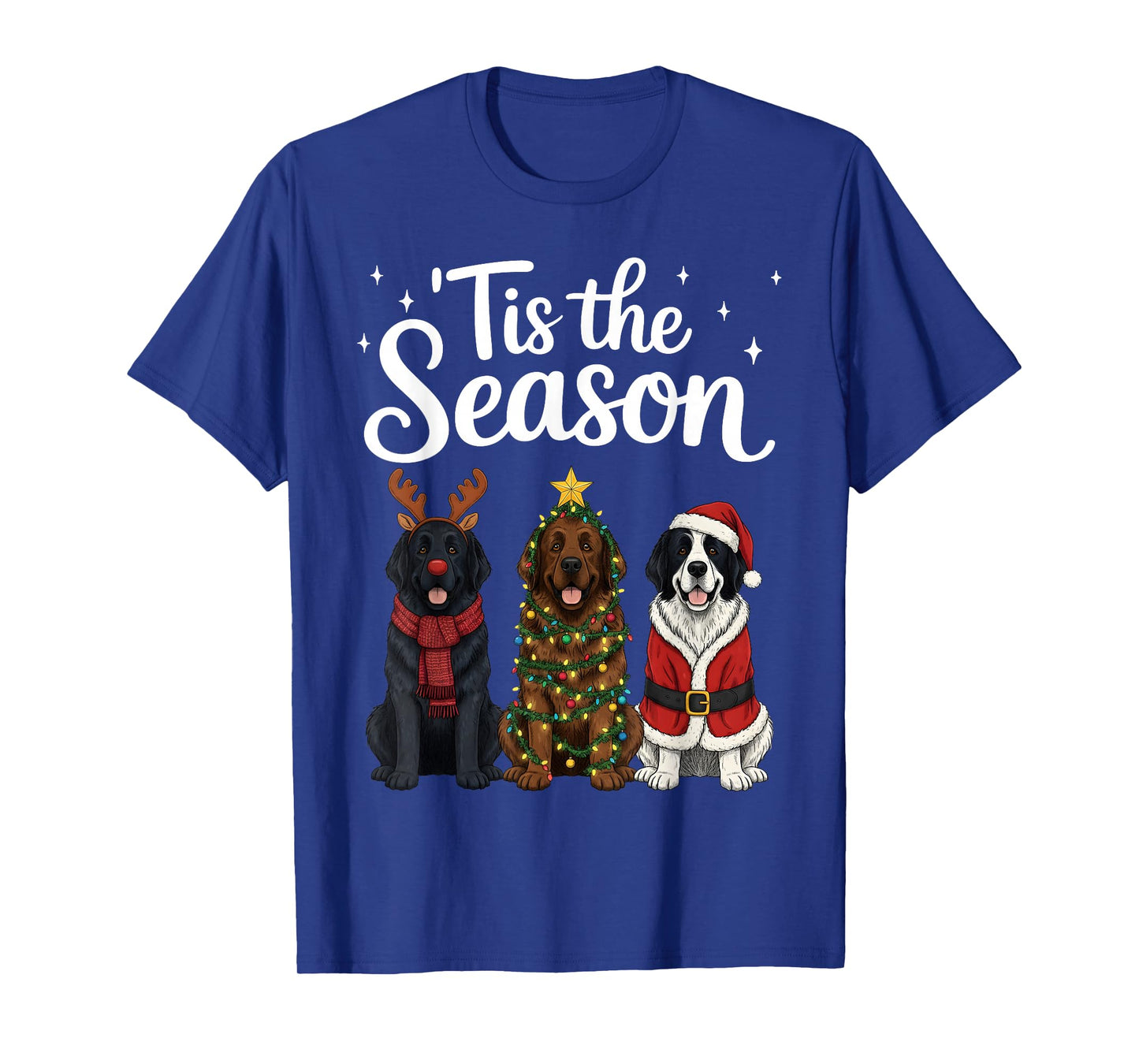 Tis The Season Newfoundland Dog Christmas Santa T-Shirt
