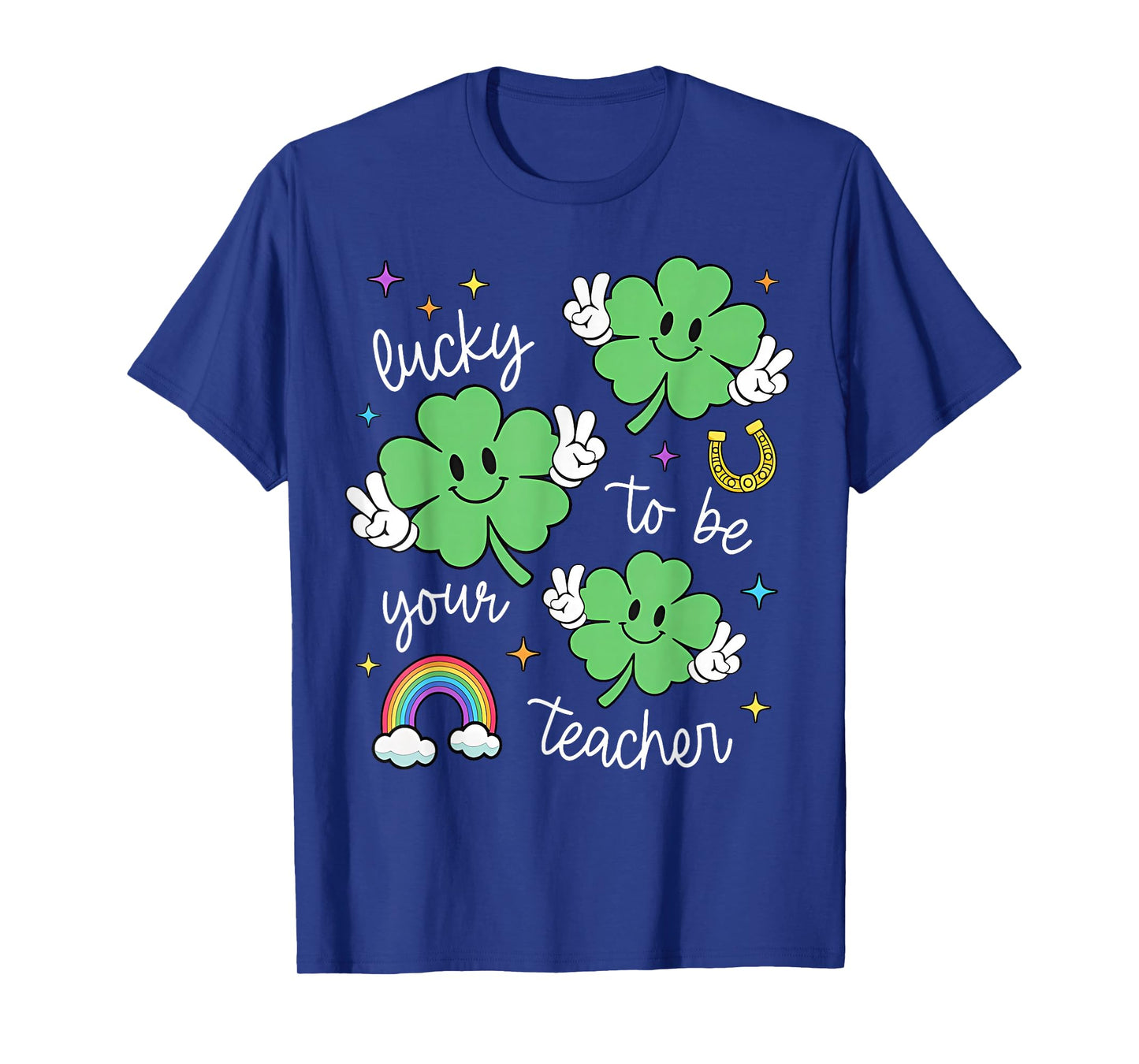 Retro Lucky to Be Your Teacher St Patrick's Day Shamrock T-Shirt