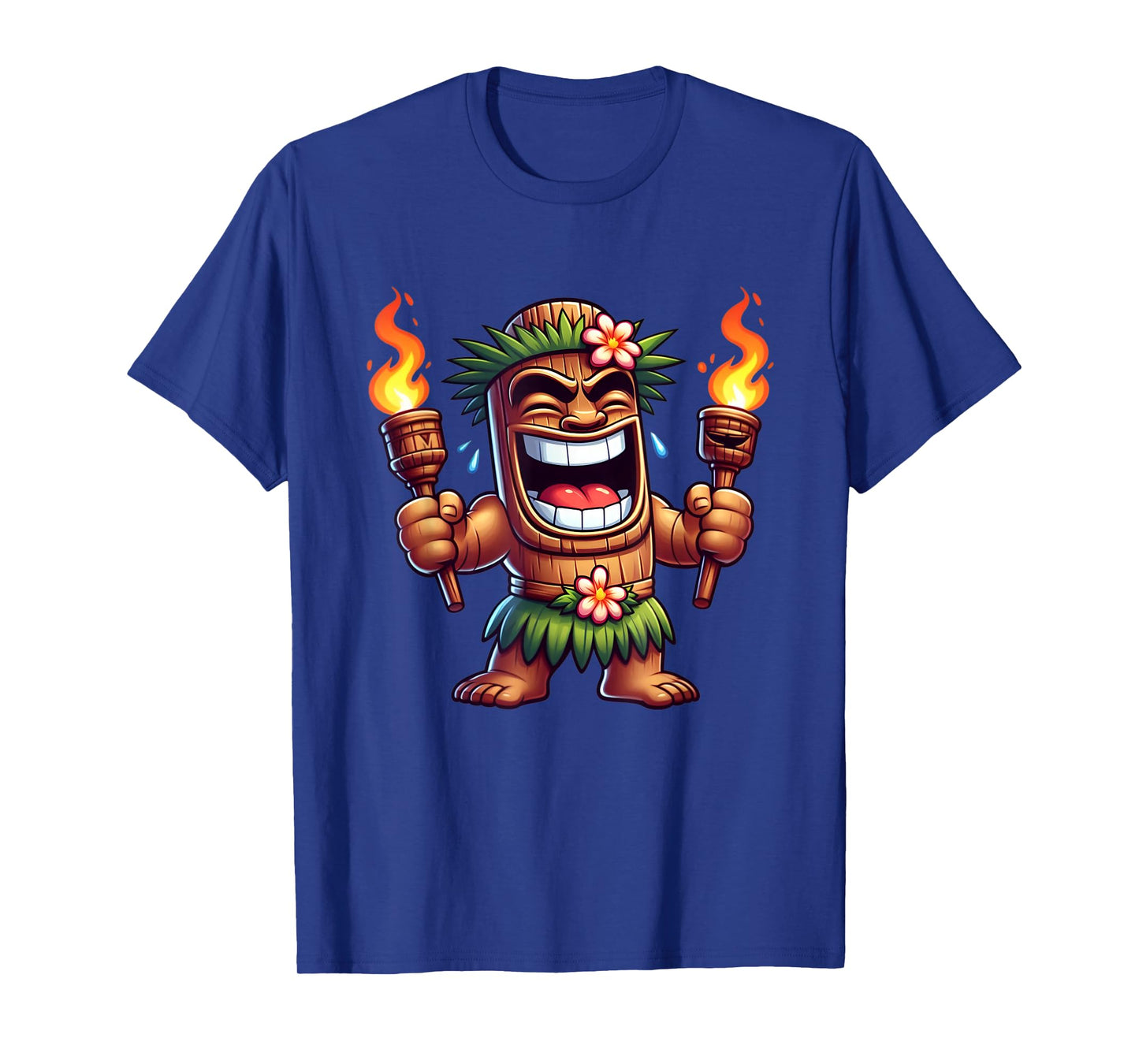 Mens Tiki Shirt Man Hawaiian Summer Tropical Luau Party Kids T-Shirt