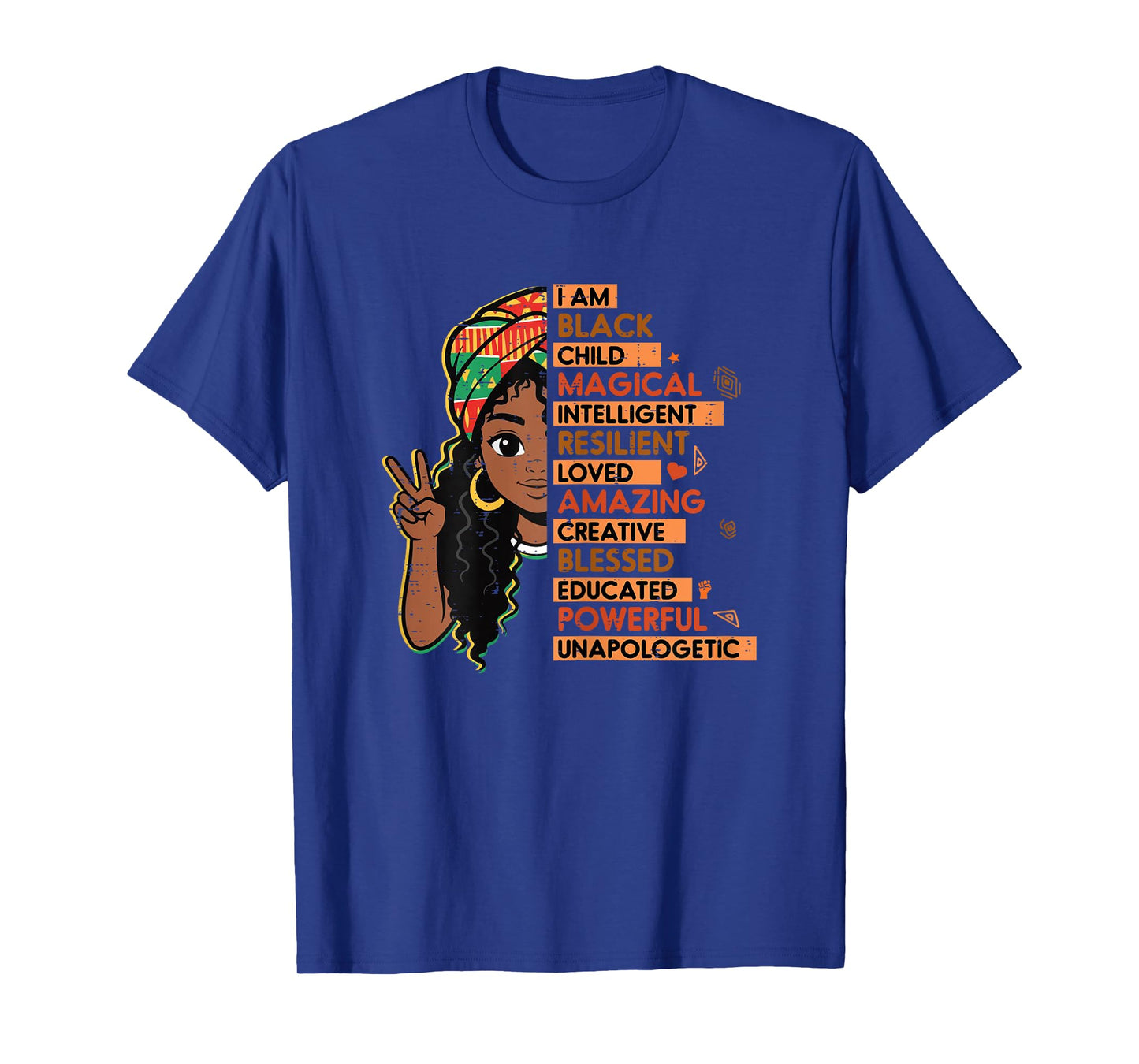I Am Black Child Magical African Girl History Month Kids T-Shirt