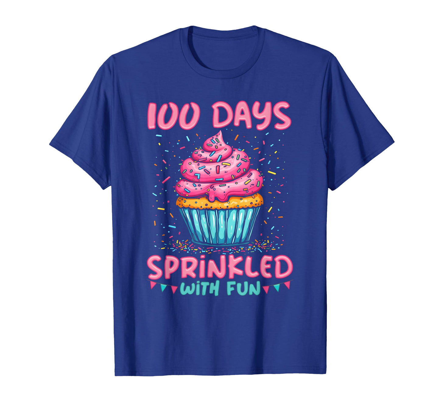 100 Days Sprinkled with Fun Cupcake 100th Day of School Girl T-Shirt