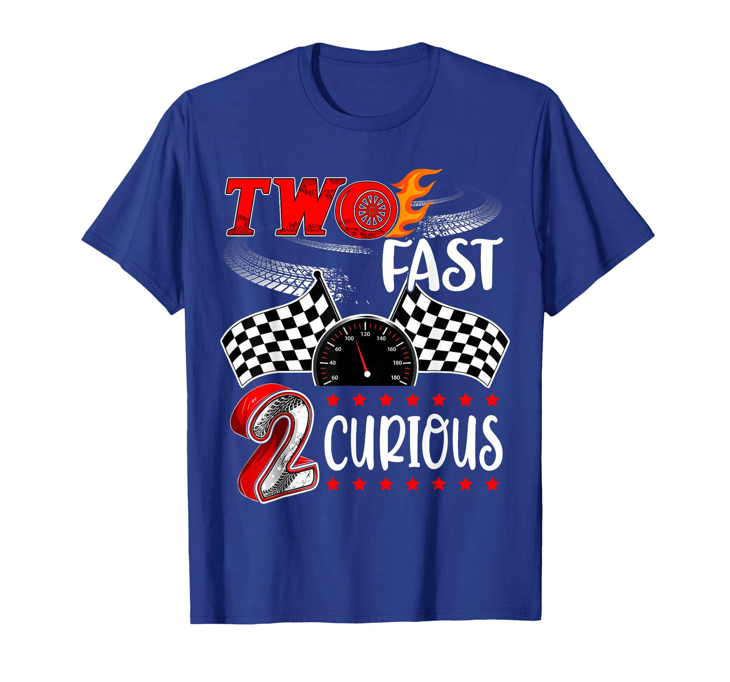 Two Fast 2 Curious Racing 2nd Birthday Two Fast Birthday T-Shirt