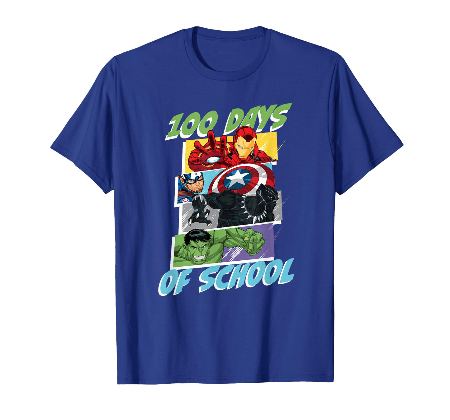 Marvel Super Heroes Avengers 100 Days of School 100th Day T-Shirt