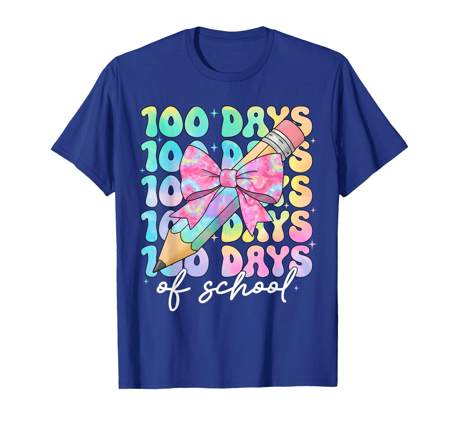 Girls 100th Day of School Teacher 100 Days of School Bows T-Shirt