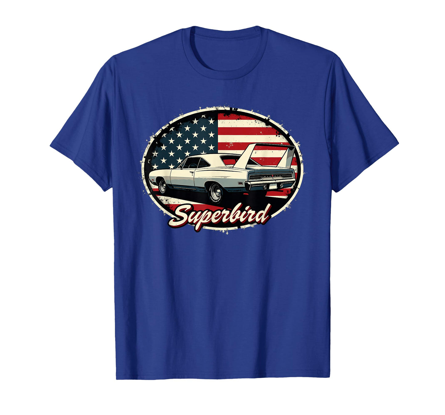 Old School Plymouth Superbird Classic American Flag T-Shirt