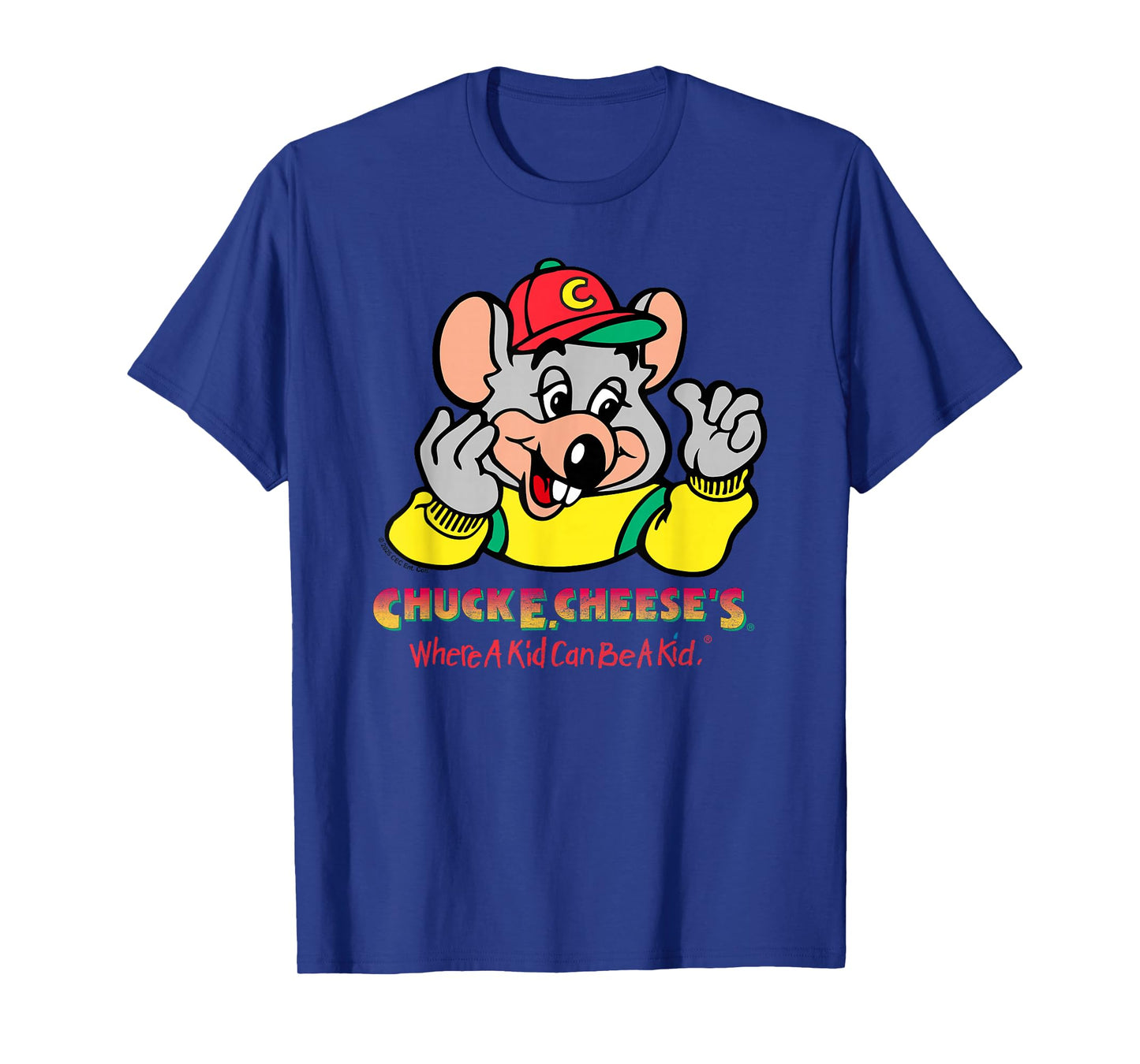 Chuck E. Cheese's Where A Kid Can Be A Kid Retro Chest Logo T-Shirt