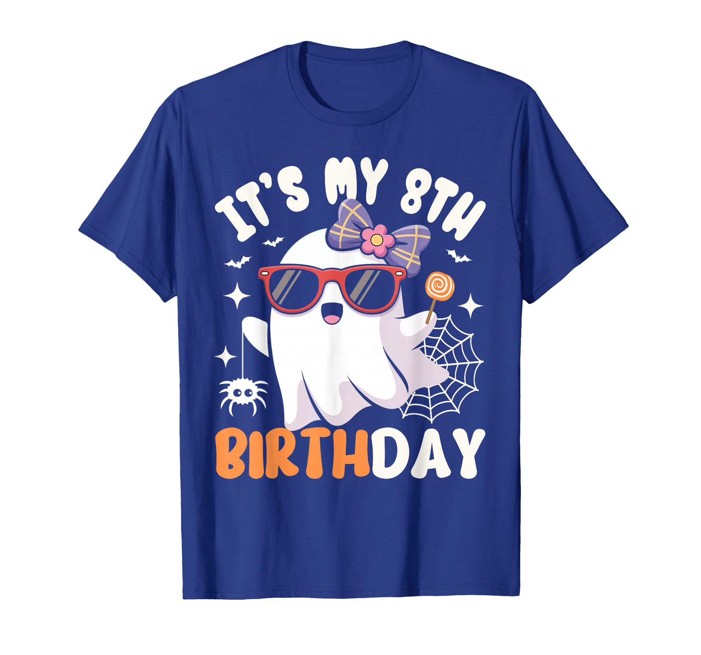 Funny Halloween Birthday Ghost, It's My 8th Birthday Girls T-Shirt