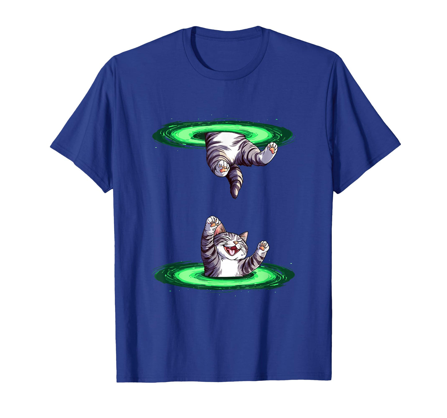 Funny Fiction Cat with Portal for Boys and Girls T-Shirt