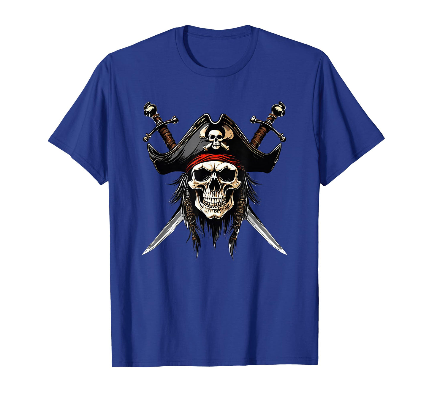 Pirate Skull Halloween Costume Men Women Boys Girls Teens T-Shirt