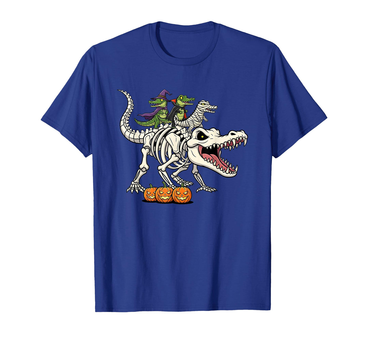 Alligator Skeleton Mummy Witch Halloween Kids Mens Womens T-Shirt