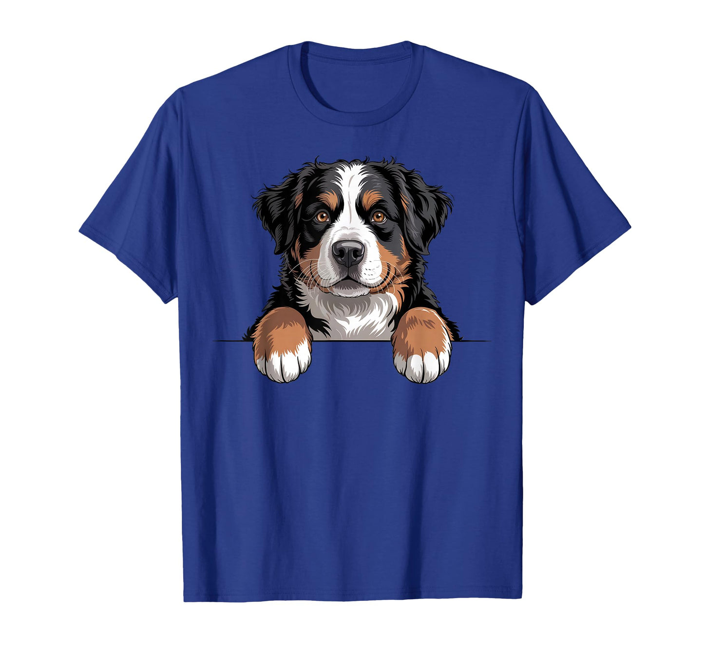 Bernese Mountain Dog Funny Peeking Pocket Berner Puppy T-Shirt