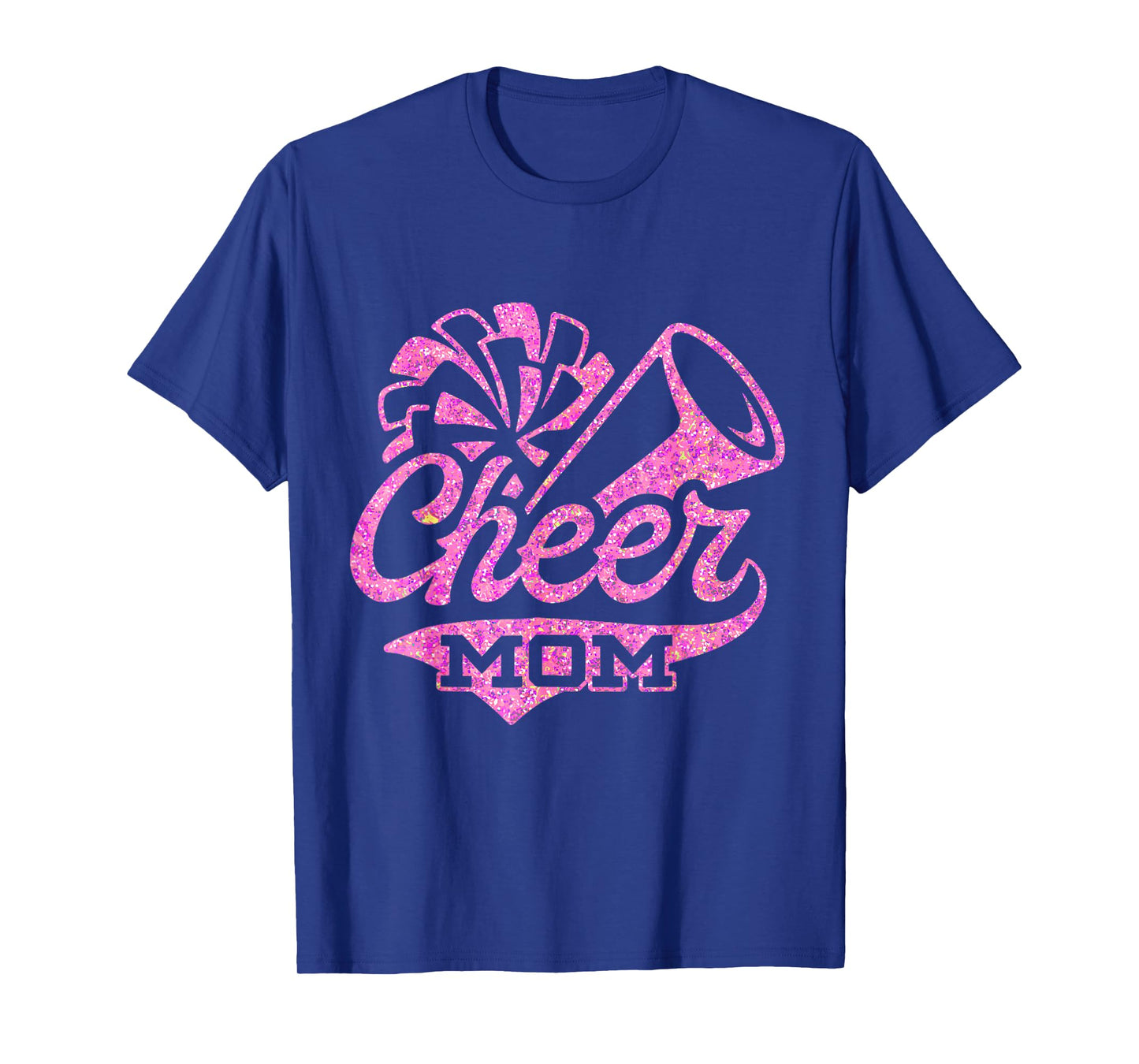 Cheerleader Black Pink Pom Pom Cheer Mom Biggest Fan T-Shirt